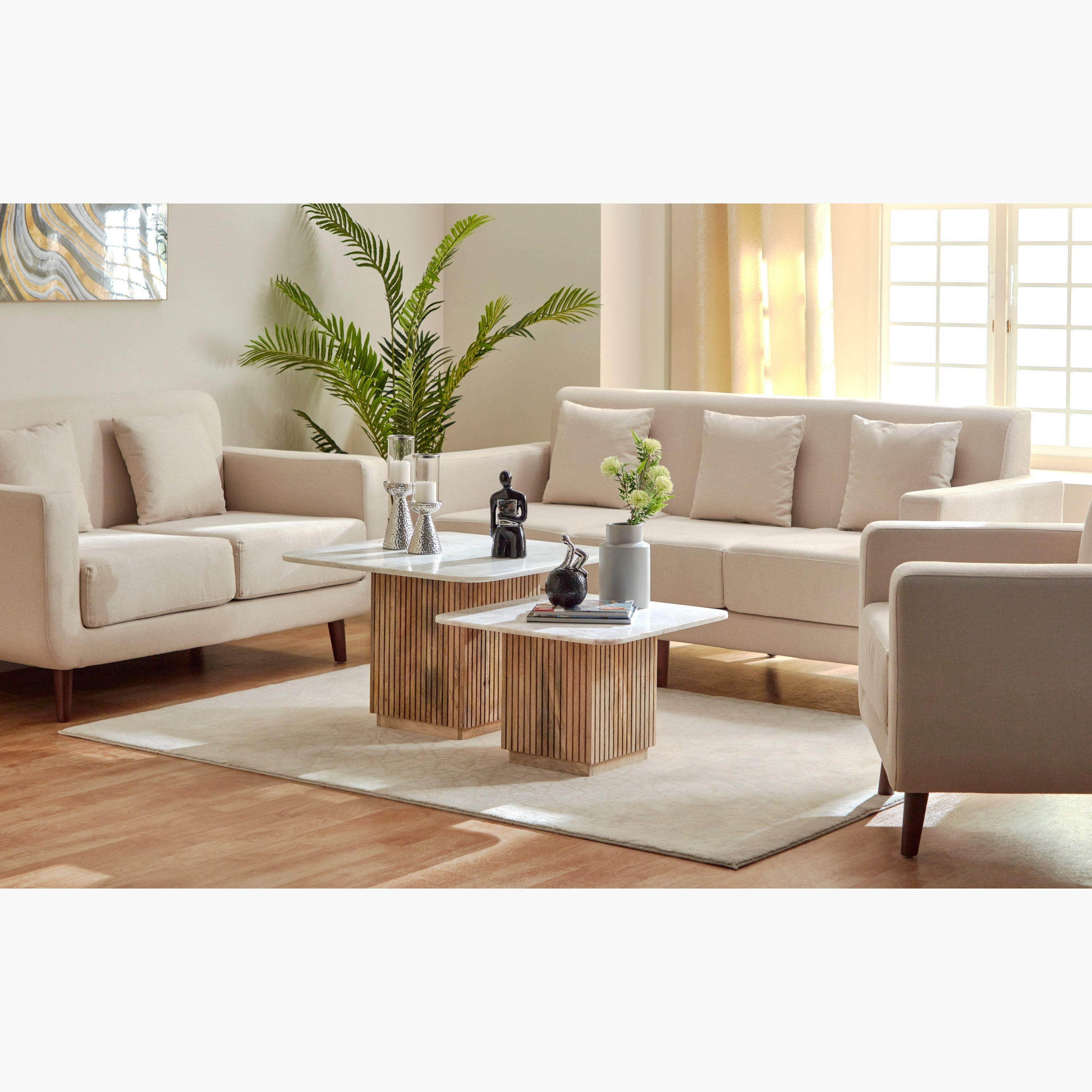 Cavon Fluted NXT 2-Piece Genuine Marble Top Square Coffee Table with Solid Wood Base-PROMO_HB_SA_HBX10_TH1000_NEW_031025-image-9