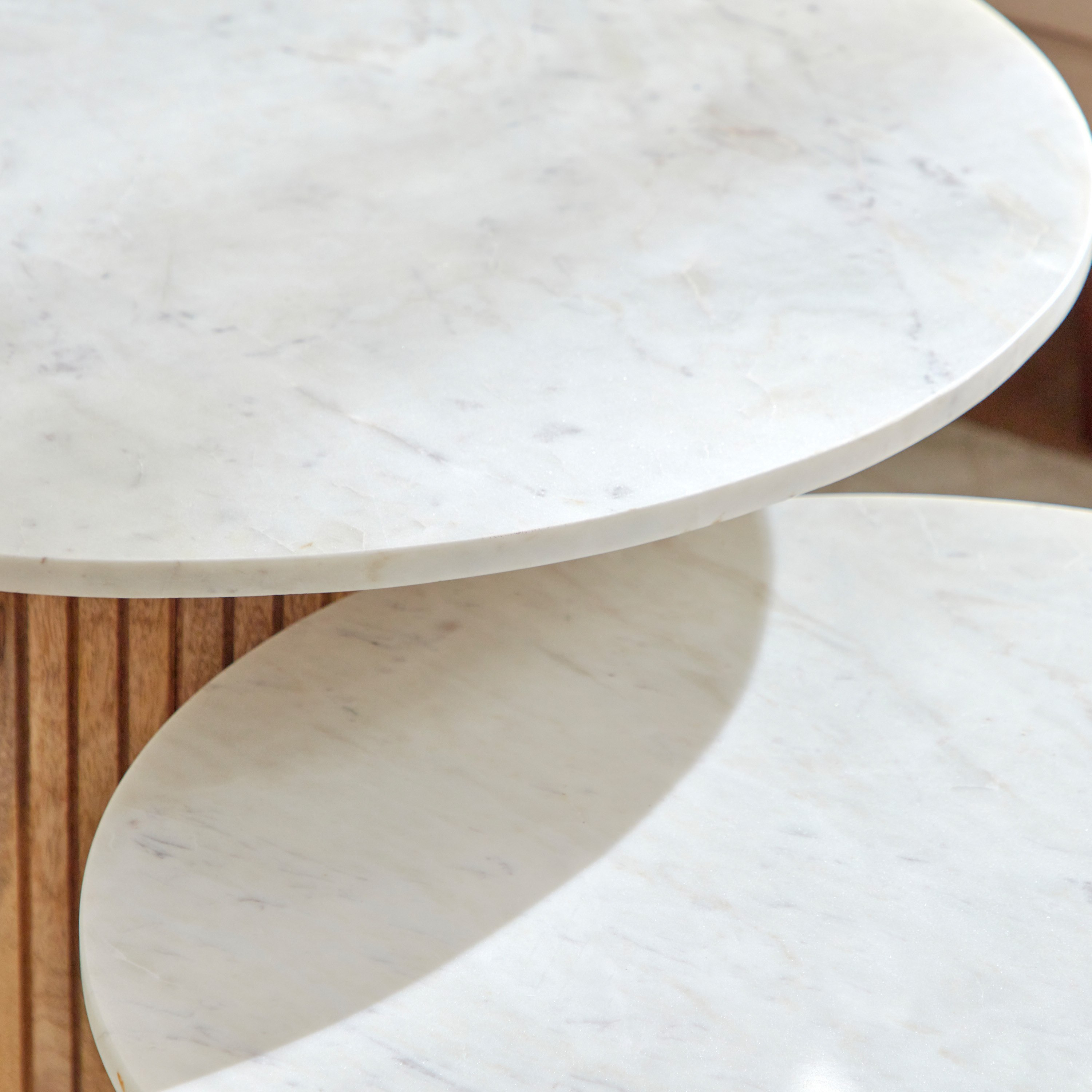 Cavon Fluted NXT 2-Piece Genuine Marble Top Round Coffee Table with Solid Wood Base-PROMO_HB_UAE_HBX10_250526-image-7