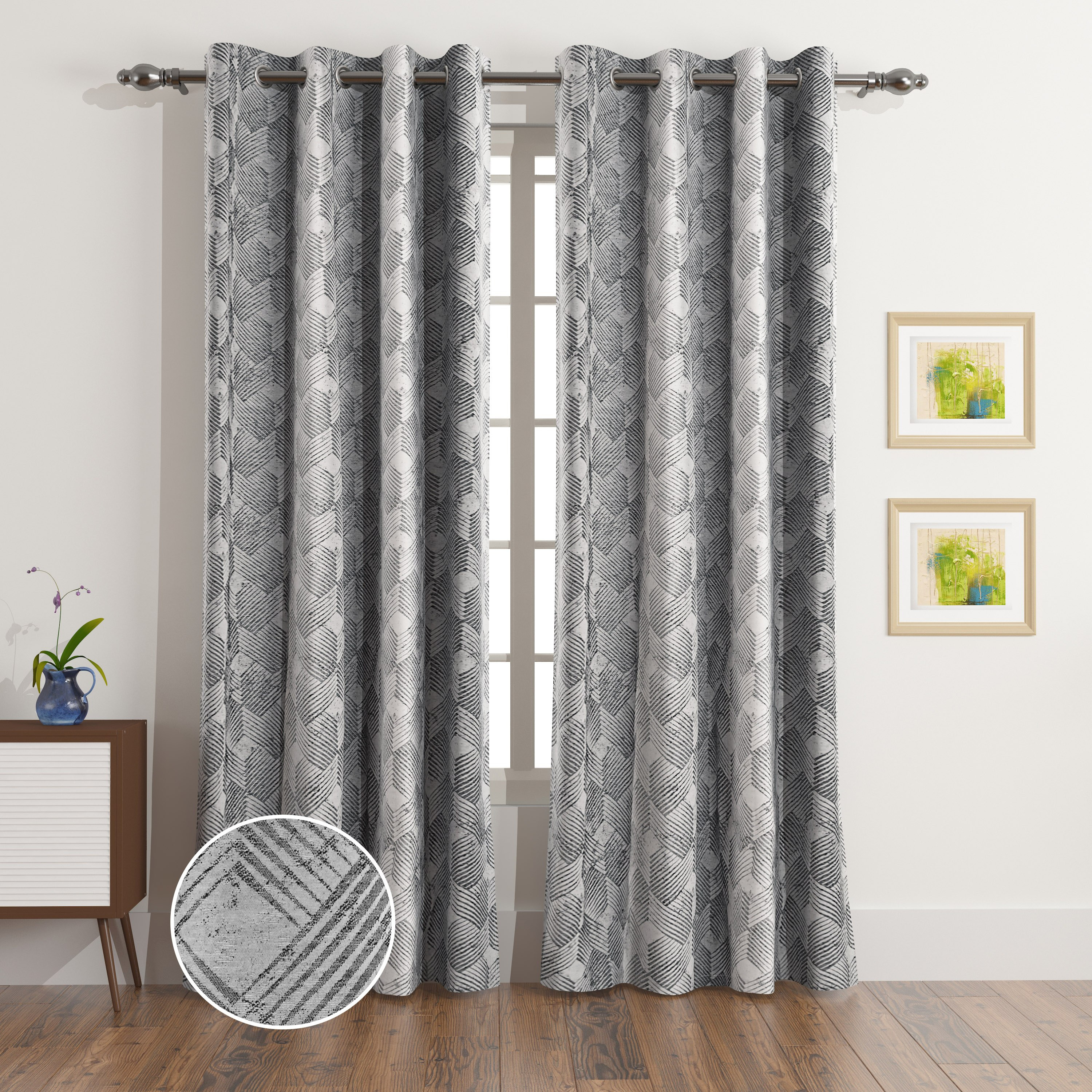 طقم ستائر جاكار قطعتين من إيكو إيرا ريا - 135x280 سم-hbxhomeware-hbxdecorandfurnishings-image-1