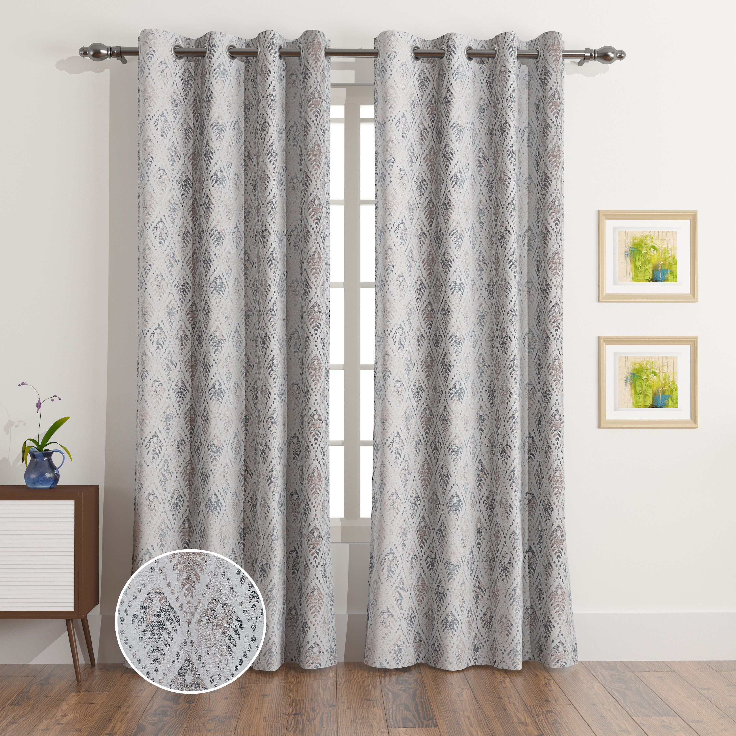 طقم ستائر جاكار قطعتين شيلدون من إيما- 135x280 سم-hbxhomeware-hbxdecorandfurnishings-image-1