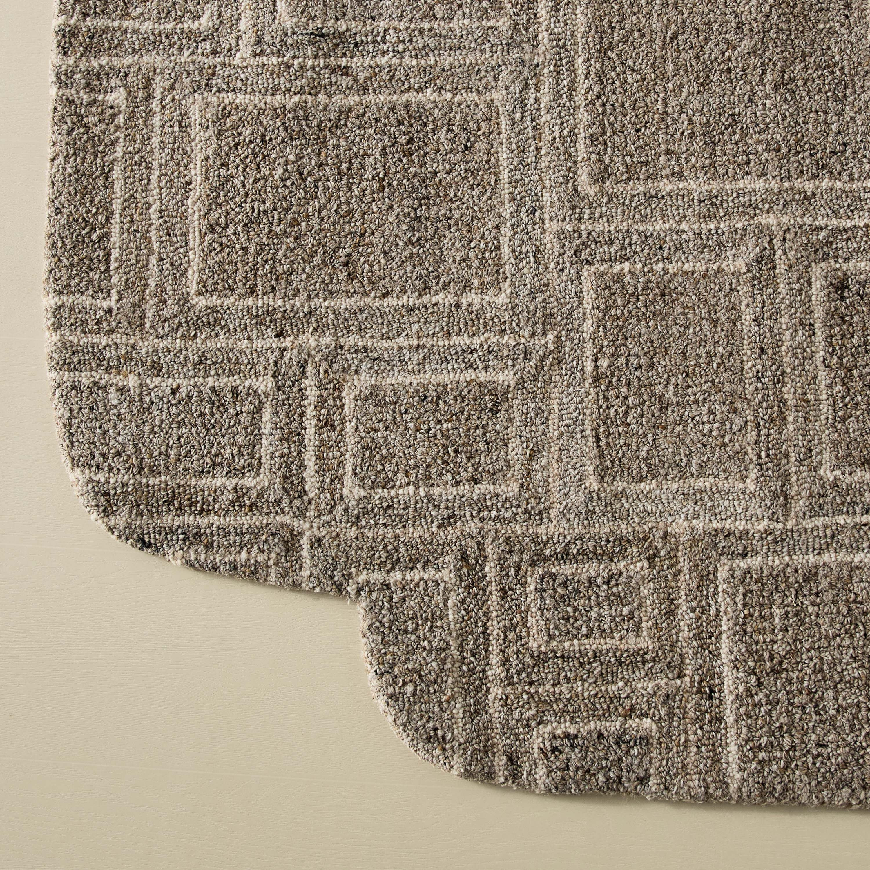 Kasbah Vectro Shaped Handtufted Woollen Rug - 120x170 cm-hbxdecorandfurnishings-floorcoverings-rugs-image-2
