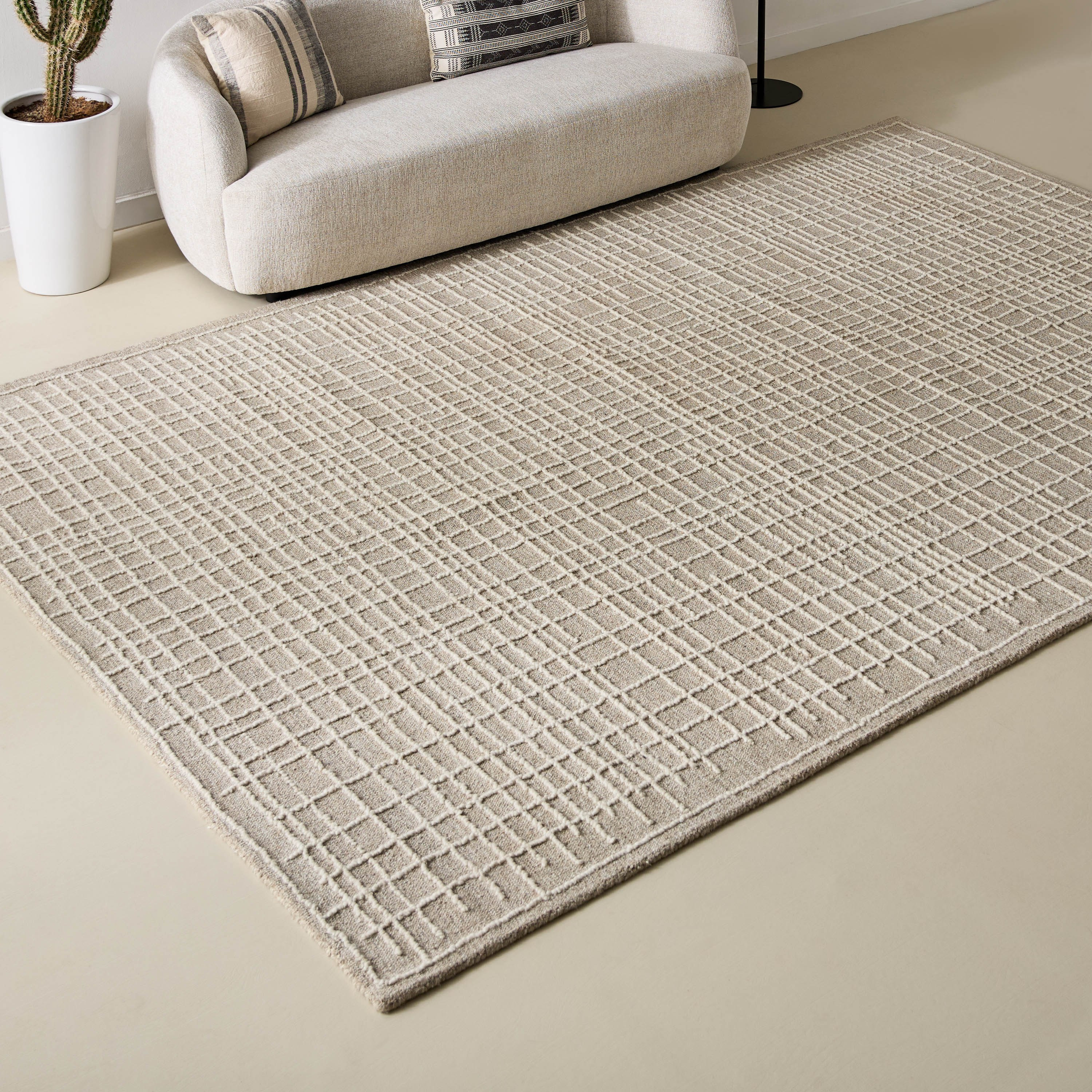 سجادة صوف مصنوعة يدويًا أجات من قصبان - 240×350 سم-hbxdecorandfurnishings-floorcoverings-rugs-image-1