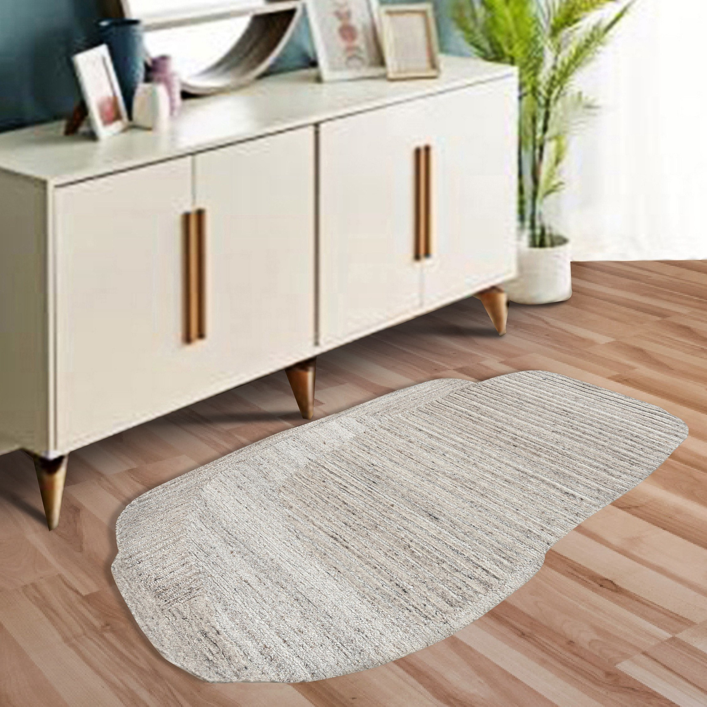 Kasbah Cersei Shaped Handtufted Woollen Rug - 120x170 cm-hbxdecorandfurnishings-floorcoverings-rugs-image-1