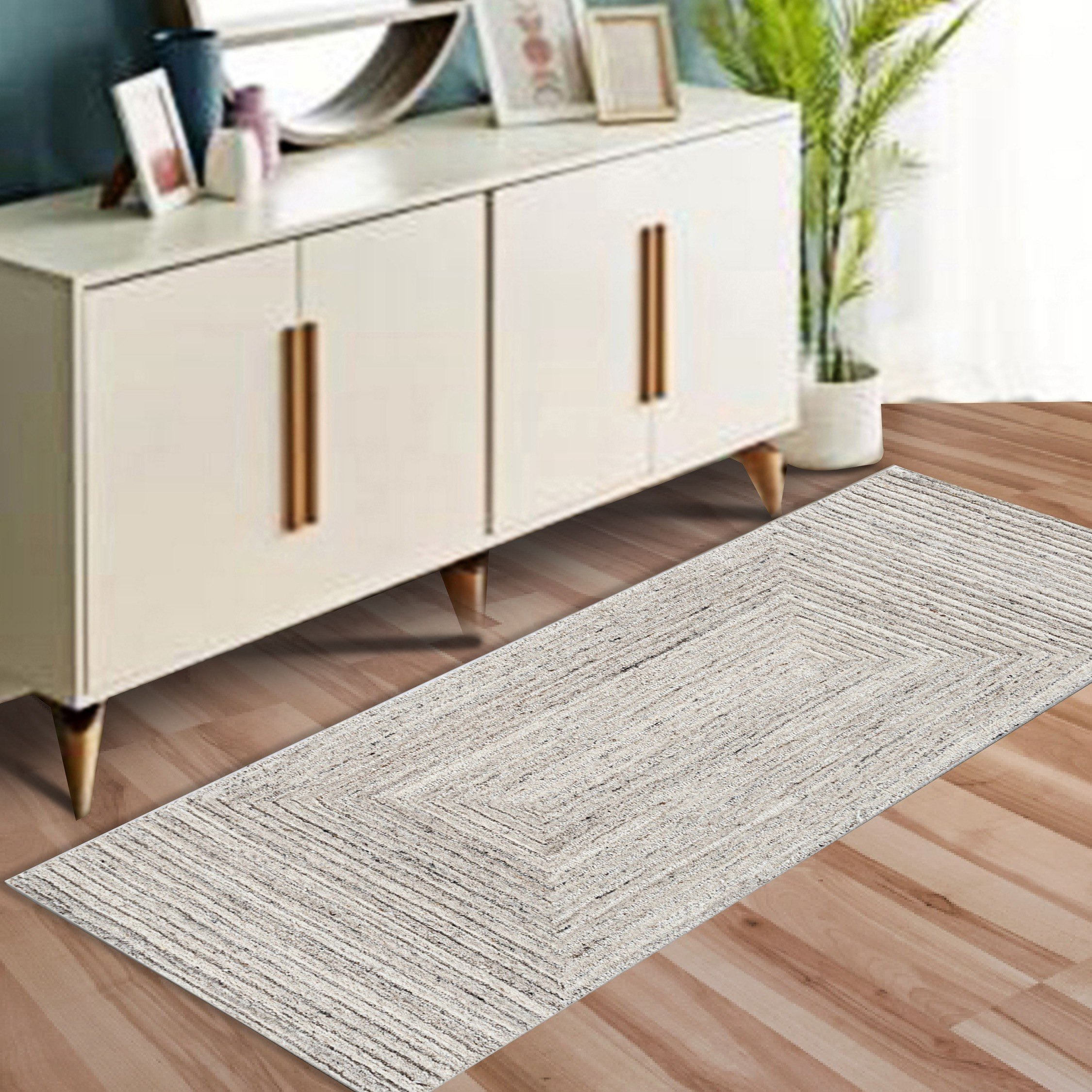 سجادة صوف معنقدة يدويًا سيرزي من كسبة - 80x230 سم-hbxdecorandfurnishings-floorcoverings-rugs-image-1