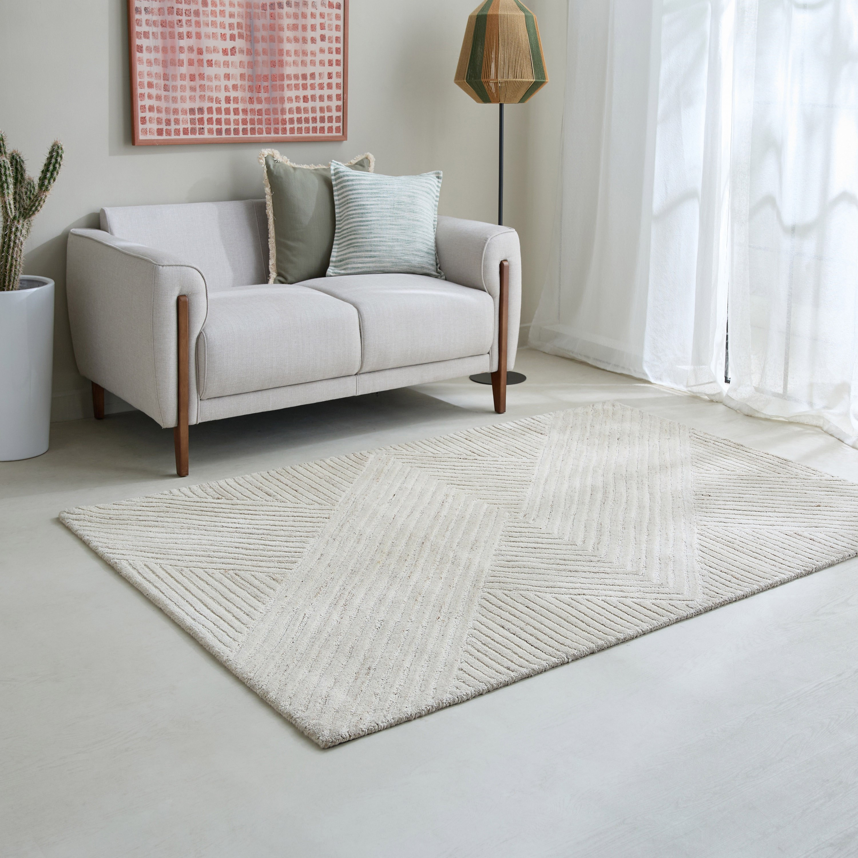 سجادة صوف معنقدة يدويا آني من قصبة - 170x170 سم-hbxdecorandfurnishings-floorcoverings-rugs-image-1