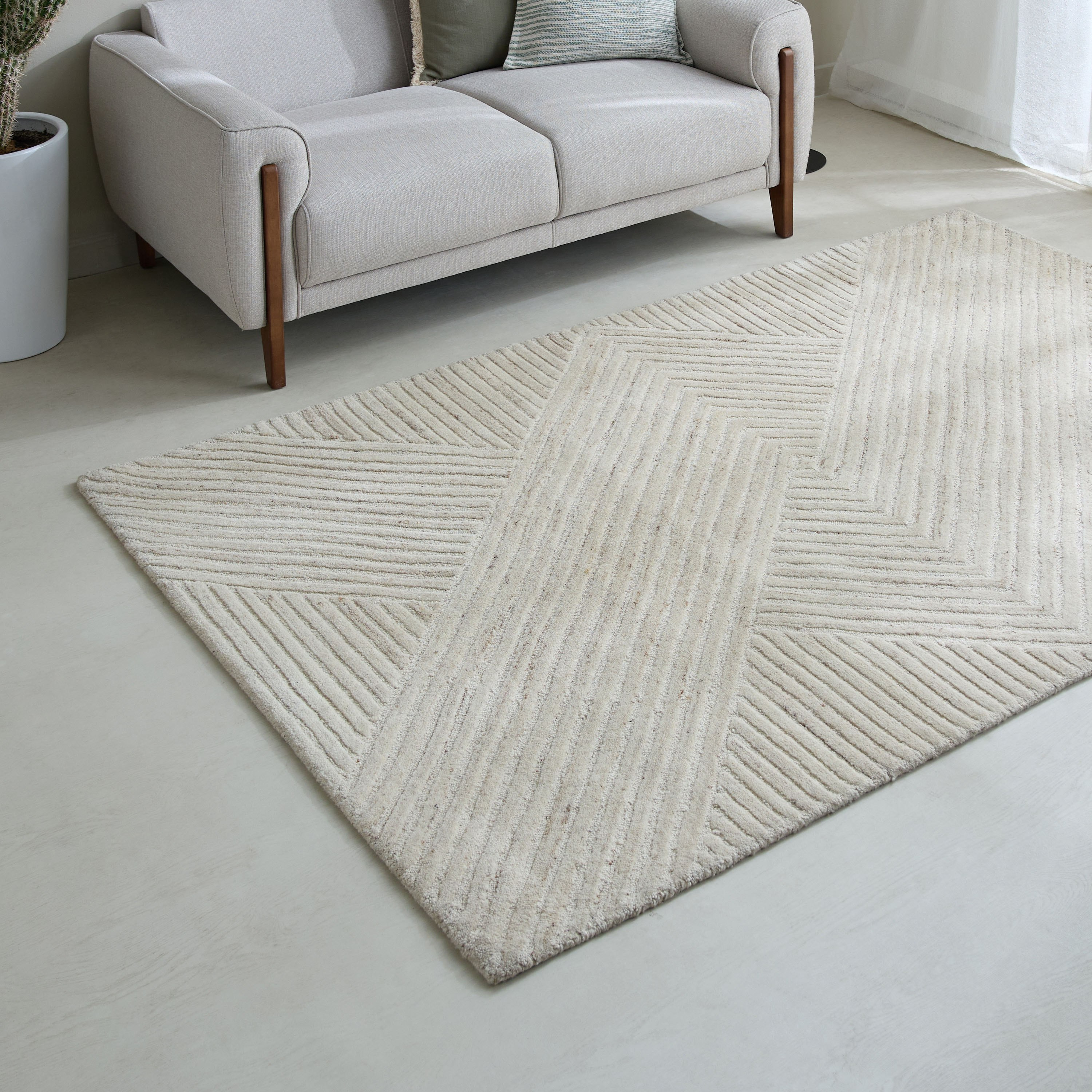 سجادة صوف معنقدة يدويا آني من قصبة - 170x170 سم-hbxdecorandfurnishings-floorcoverings-rugs-image-5