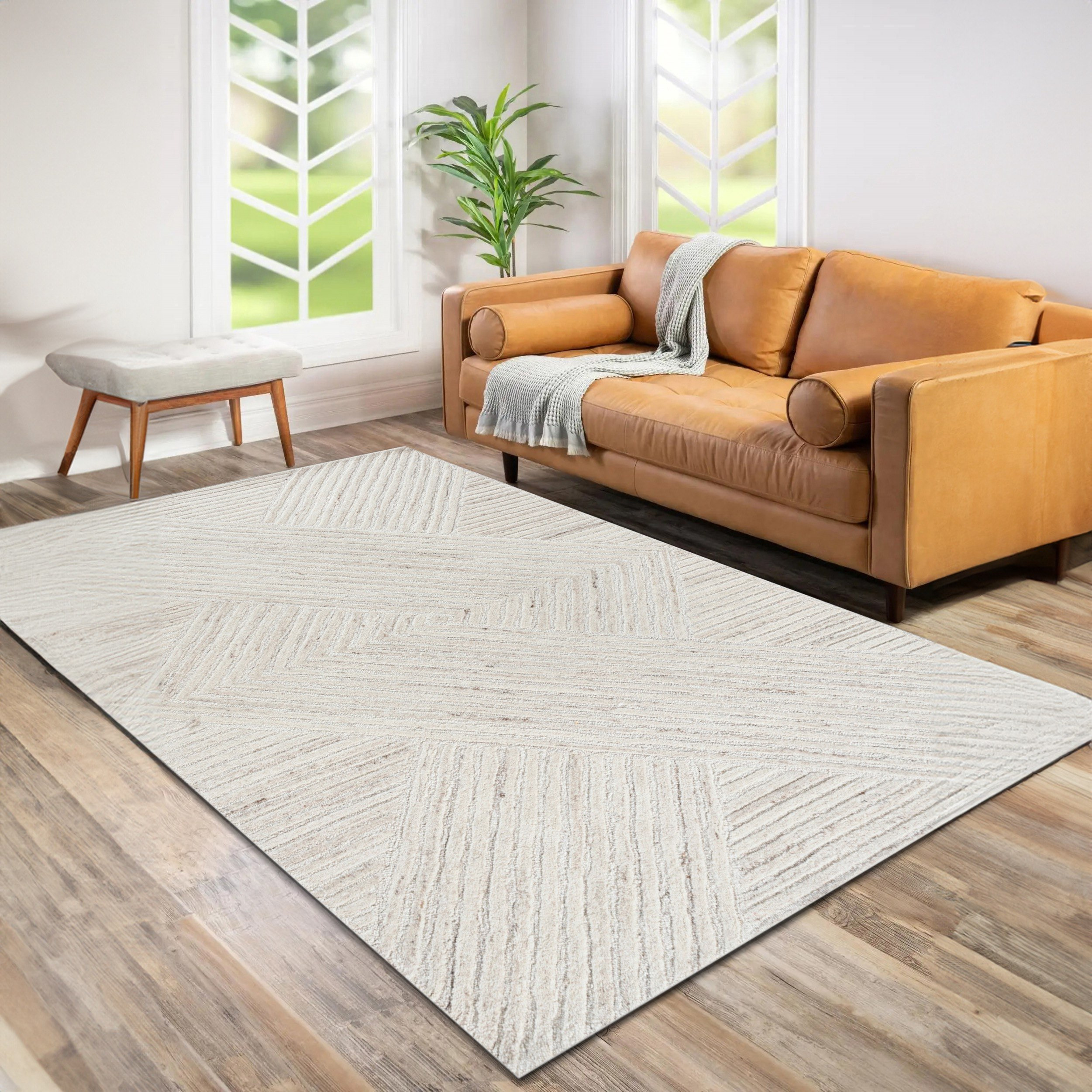 سجادة صوف معنقدة يدويًا آني من قصبة - 200x300 سم-hbxdecorandfurnishings-floorcoverings-rugs-image-1