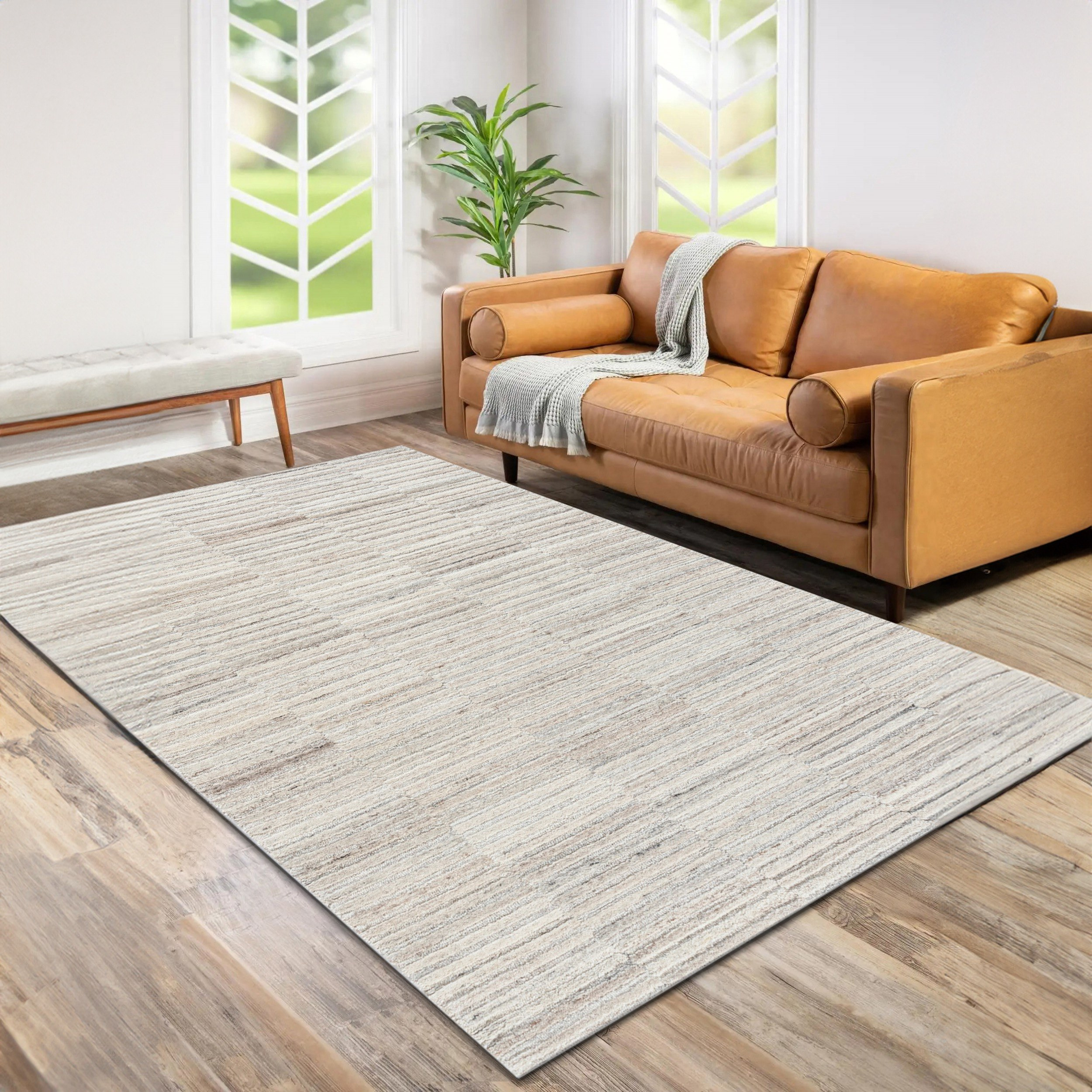 سجادة صوف معنقدة يدويًا أوتيس من قصبة - 160x230 سم-hbxdecorandfurnishings-floorcoverings-rugs-image-1