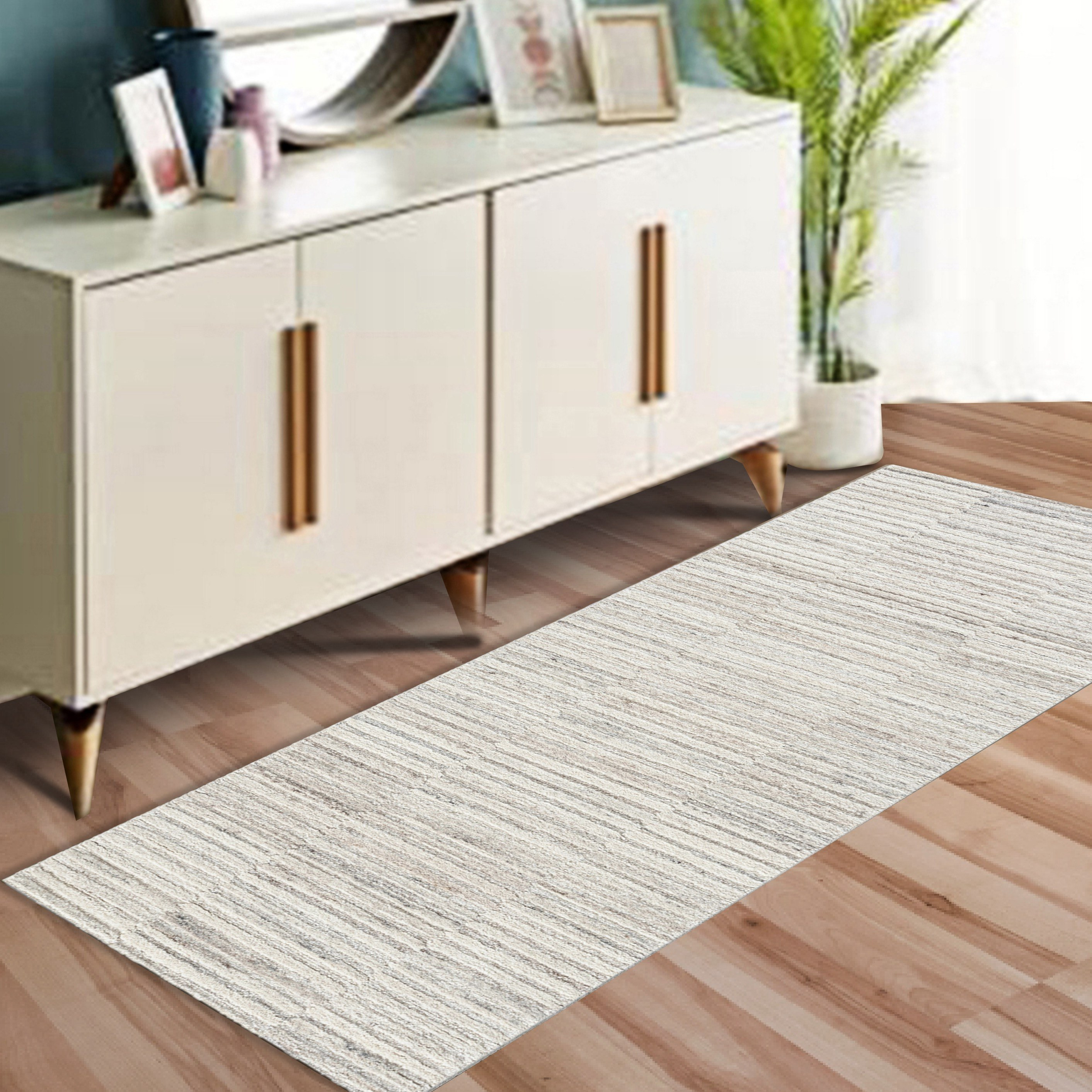 سجادة صوف معنقدة يدويًا أوتيس من قصبة - 80x230 سم-hbxdecorandfurnishings-floorcoverings-rugs-image-1