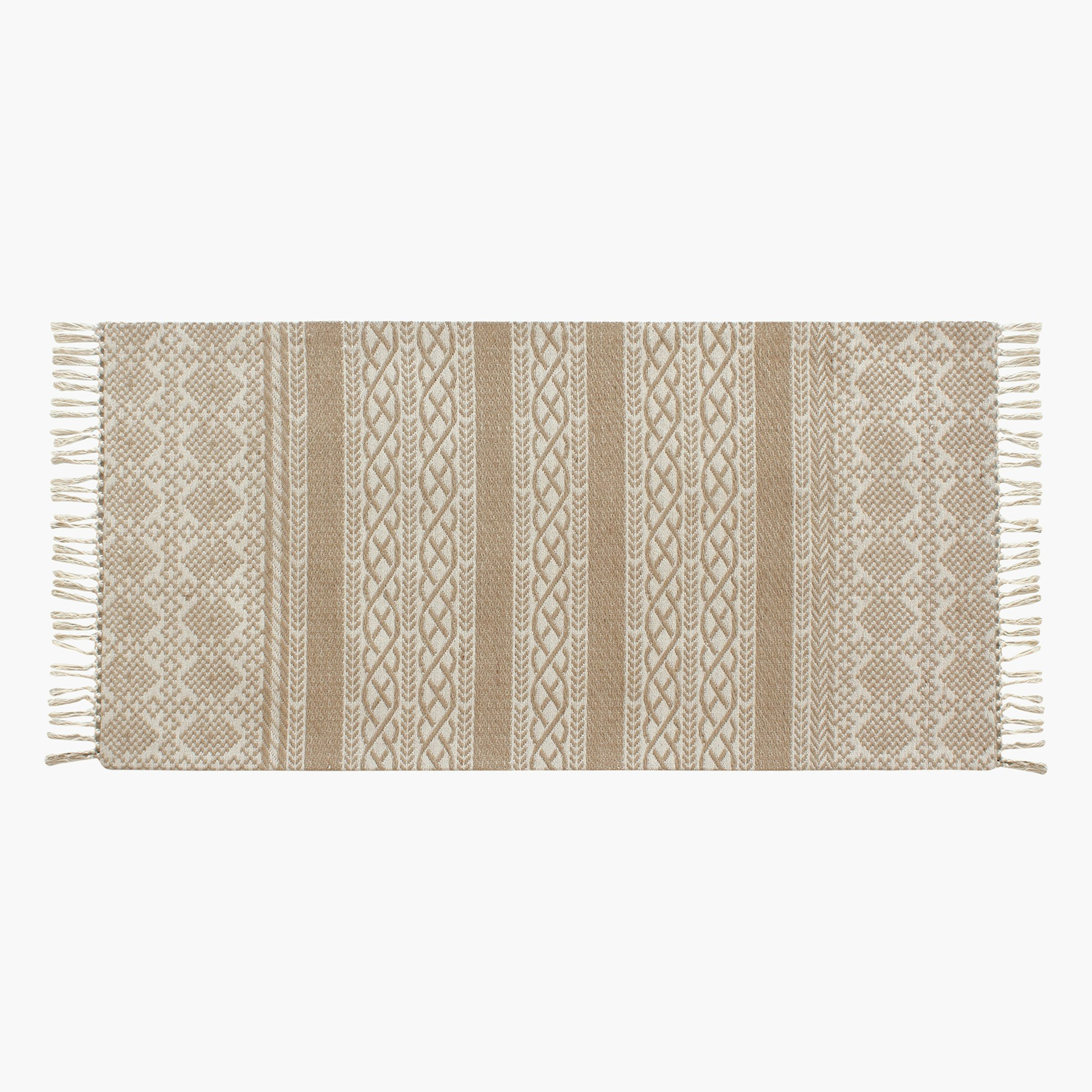 Aveza Jute Cotton Jacquard Rug - 80x150 cm-hbxdecorandfurnishings-floorcoverings-rugs-image-4