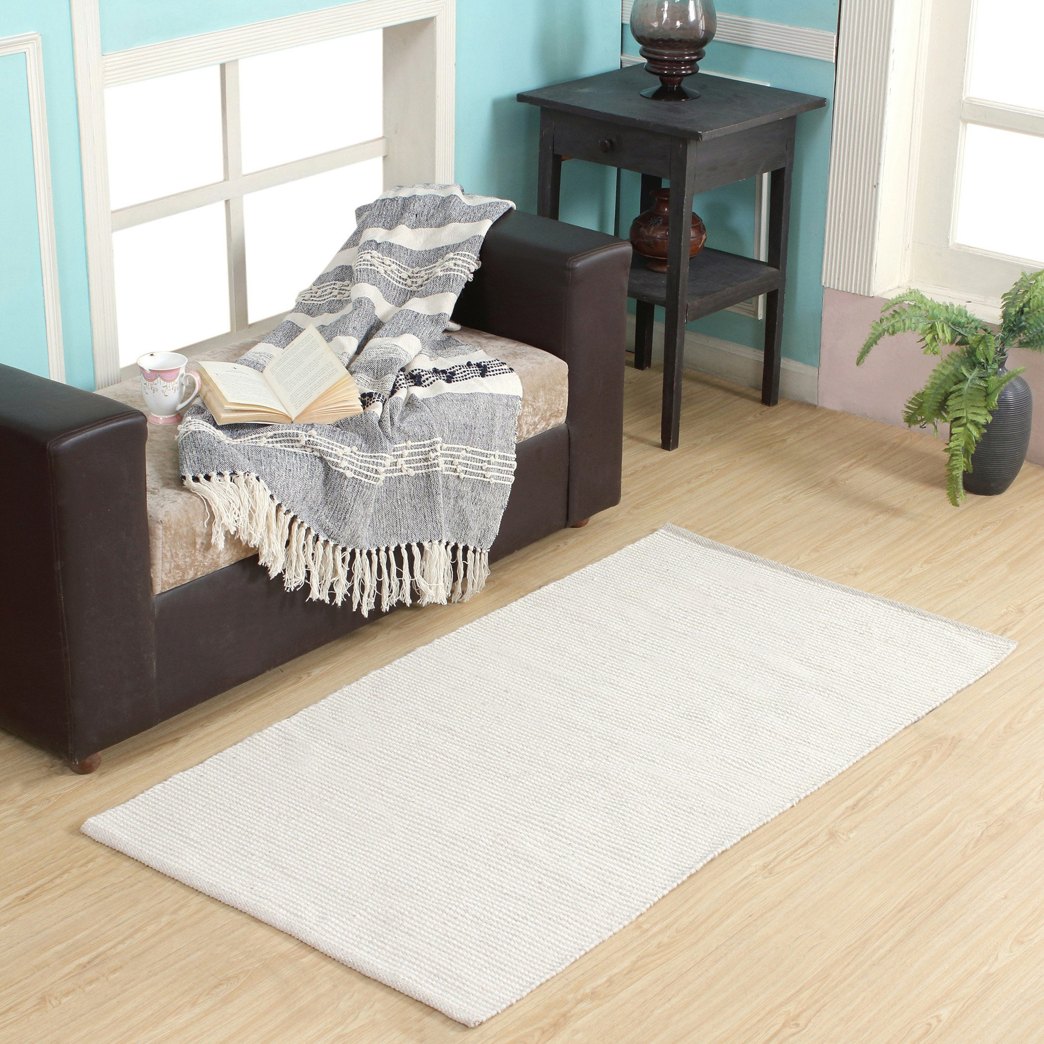 Tozby Hand Woven Wool Rug - 80x150 cm-hbxdecorandfurnishings-floorcoverings-rugs-image-1