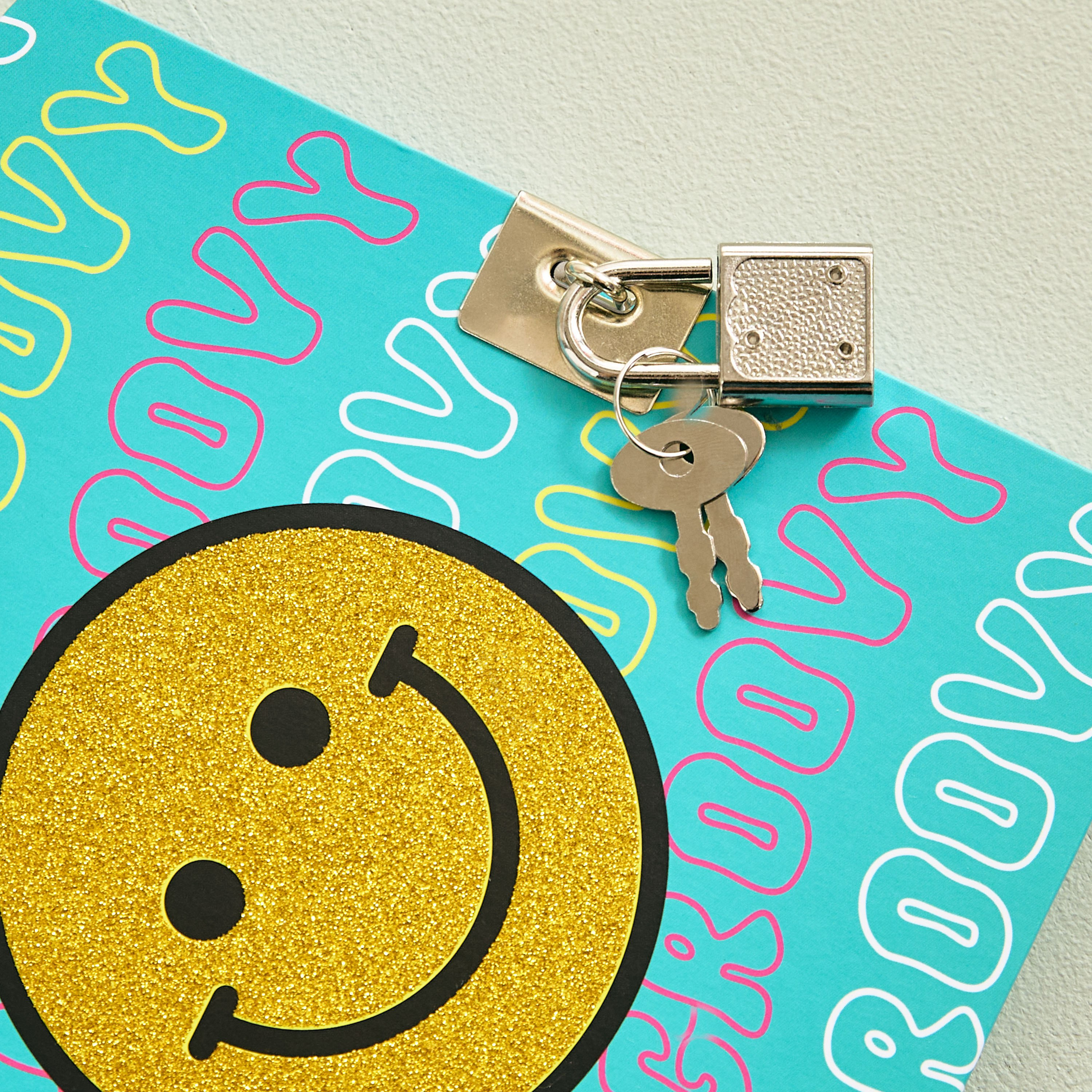 Scribble Smiley 80-Sheet Lockable Notebook - 15x15 cm-hbxkidsandyouth-playroom-stationery-image-3
