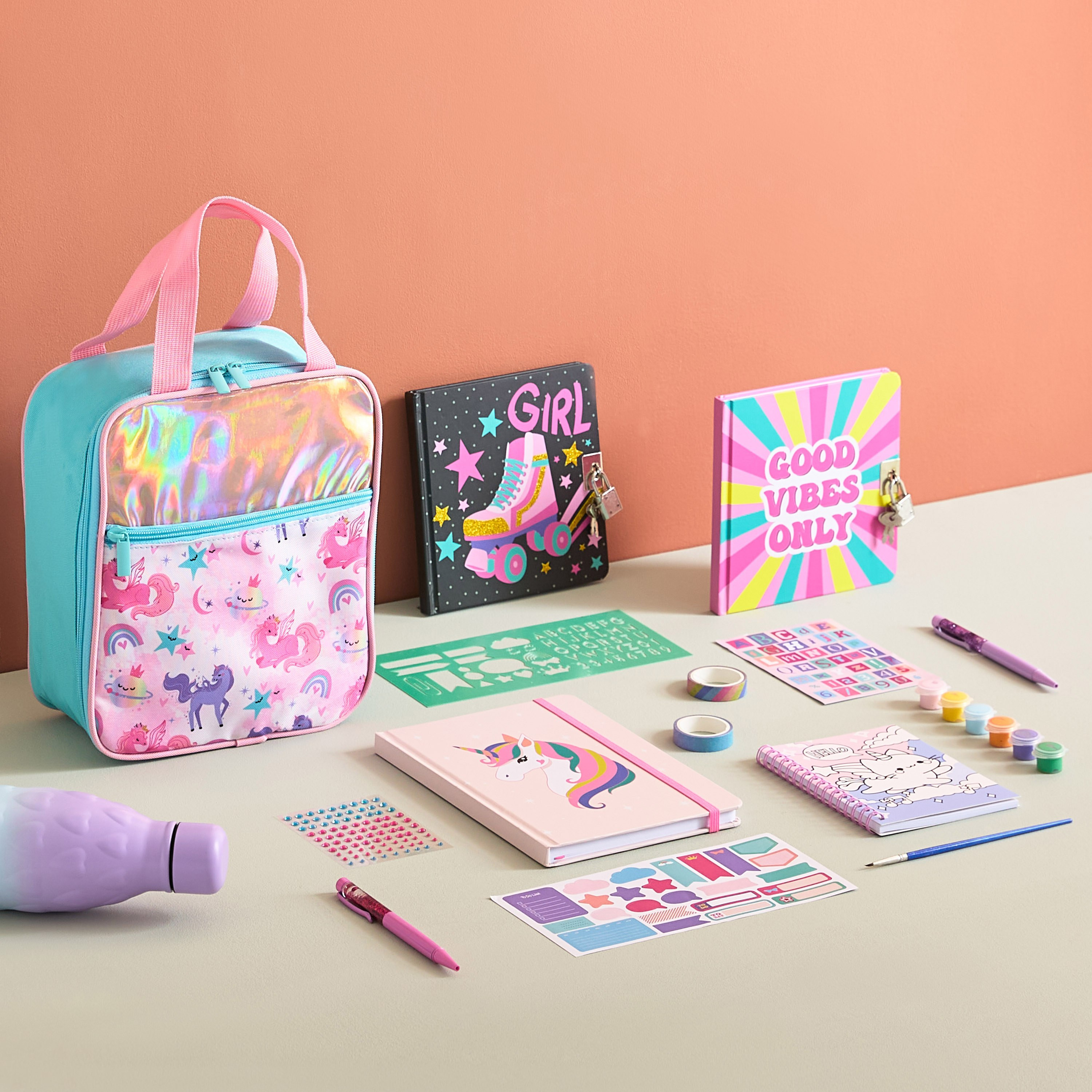 دفتر ملاحظات 80 ورقة قابل للقفل جو جيرل من سكريبل - 15x15 سم-hbxkidsandyouth-playroom-stationery-image-4