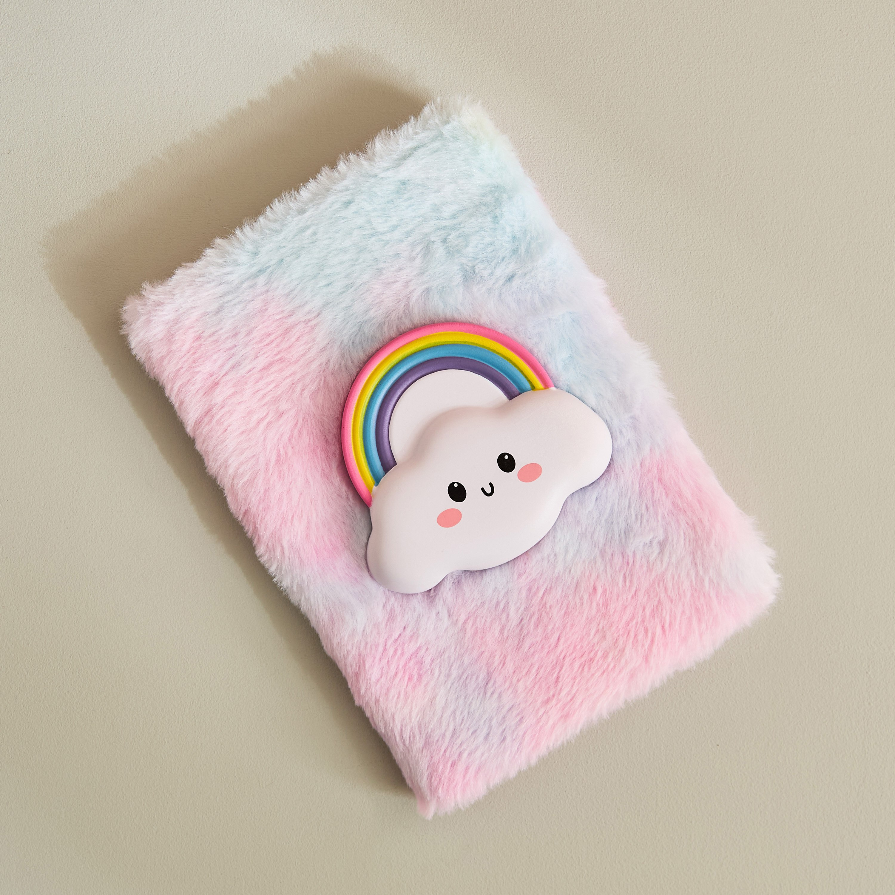 دفتر ملاحظات A5 مخملي 80 ورقة قوس قزح من سكريبل - 15x22 سم-hbxkidsandyouth-playroom-stationery-image-1