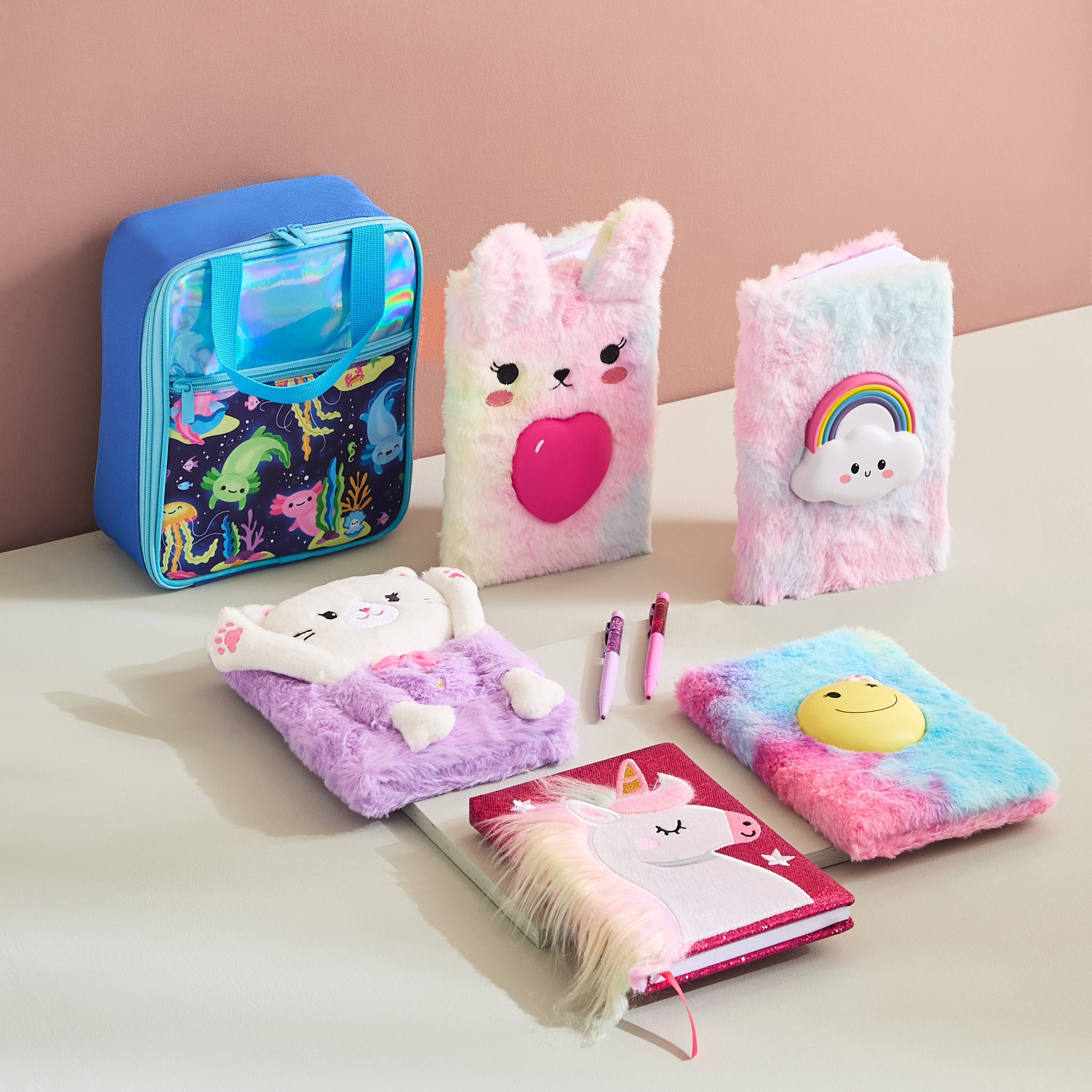 دفتر ملاحظات A5 مخملي 80 ورقة كيتي من سكريبل - 15x22 سم-hbxkidsandyouth-playroom-stationery-image-4
