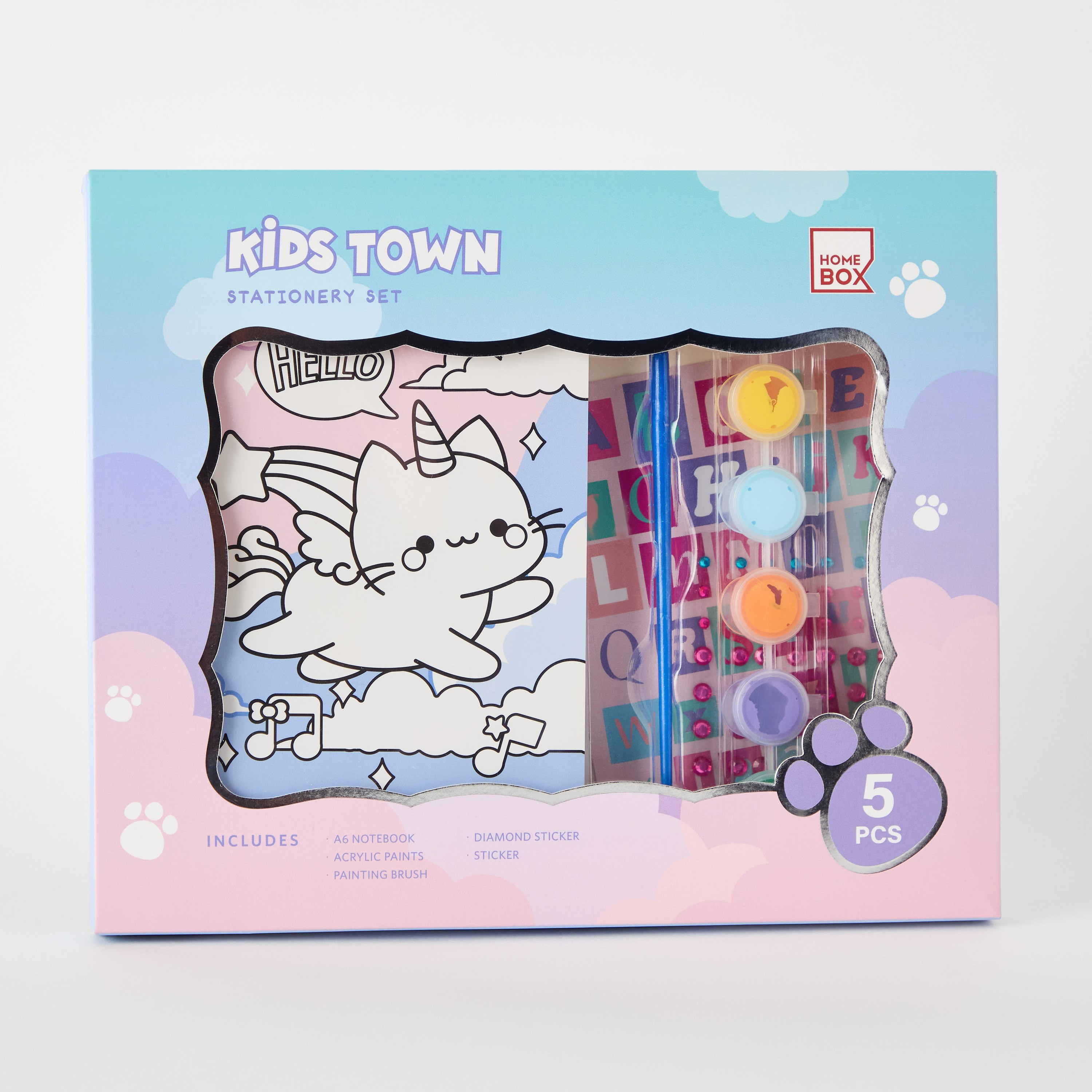 Scribble Cat 5-Piece Notebook Set - 23x19x2 cm-hbxkidsandyouth-playroom-stationery-image-6