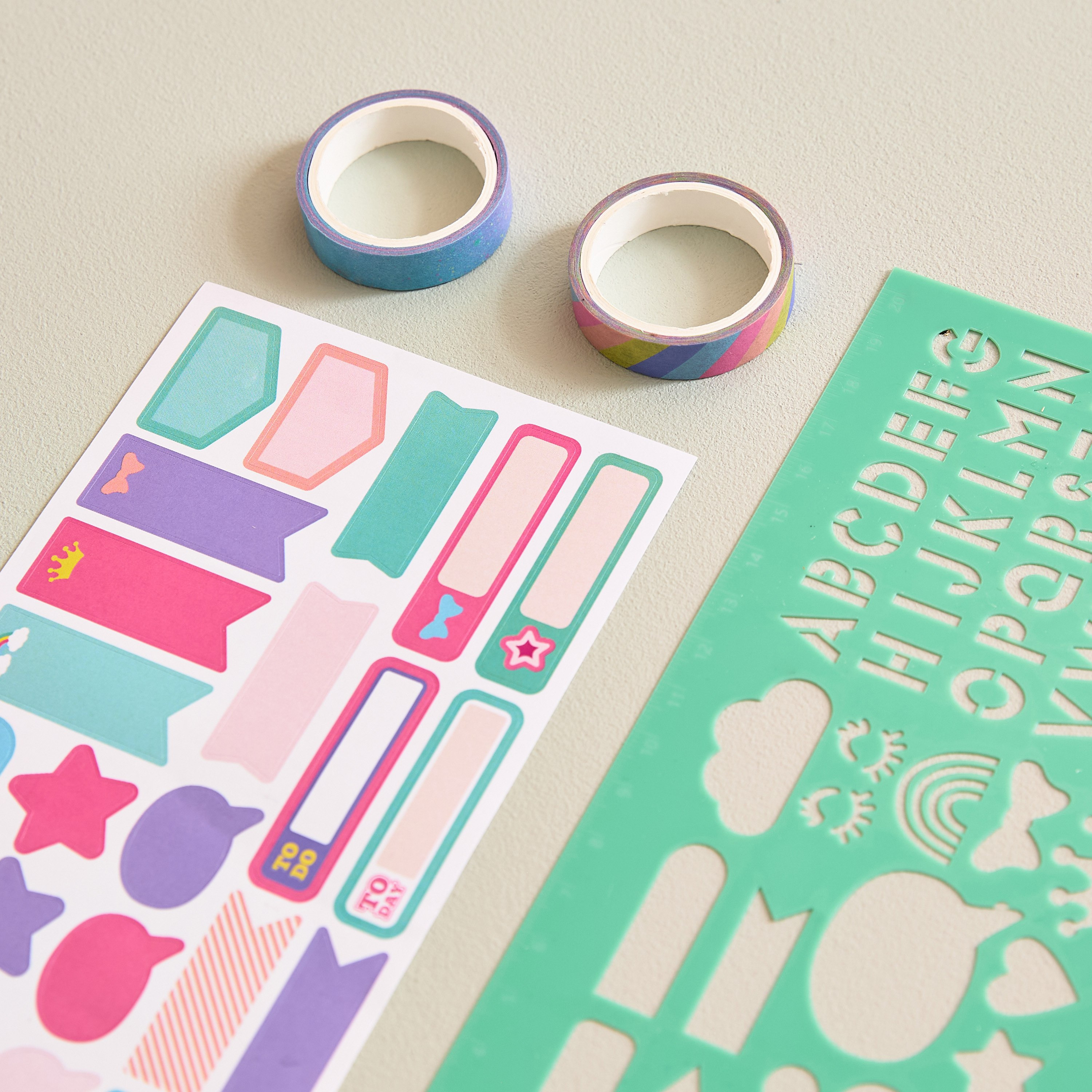 طقم دفتر ملاحظات A5 يونيكورن 4 قطع من سكريبل - 21x22x2 سم-hbxkidsandyouth-playroom-stationery-image-4