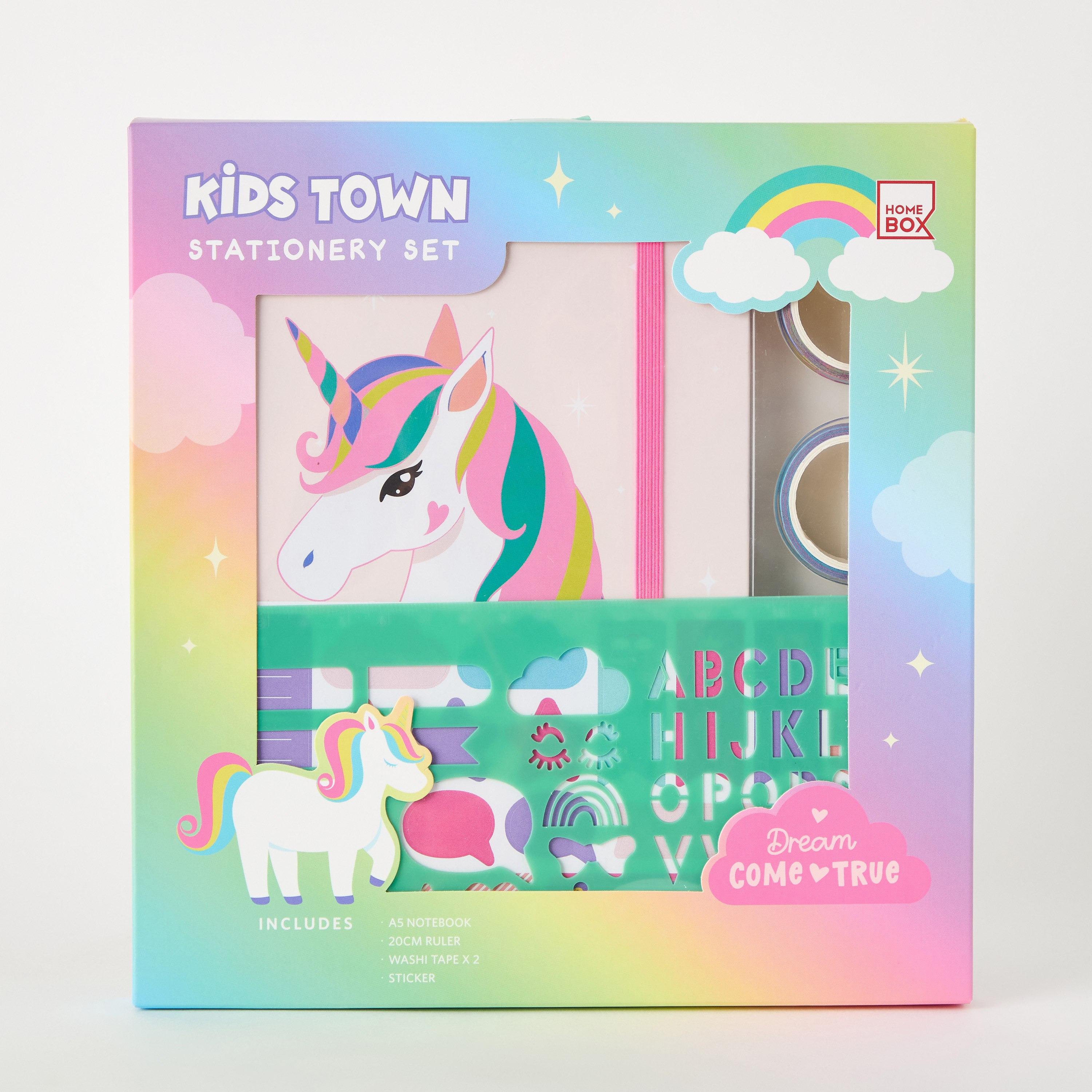 طقم دفتر ملاحظات A5 يونيكورن 4 قطع من سكريبل - 21x22x2 سم-hbxkidsandyouth-playroom-stationery-image-7