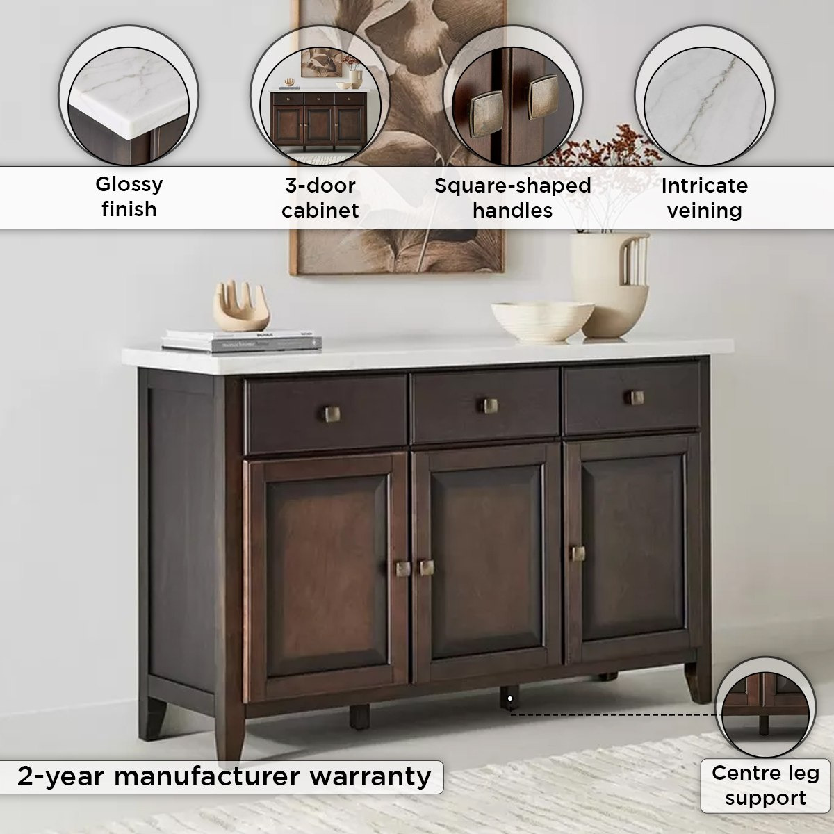 Orlando 3-Door Genuine Marble Top Sideboard with 3 Drawers-hbxfurniture-diningroom-buffetsandsideboards-image-12
