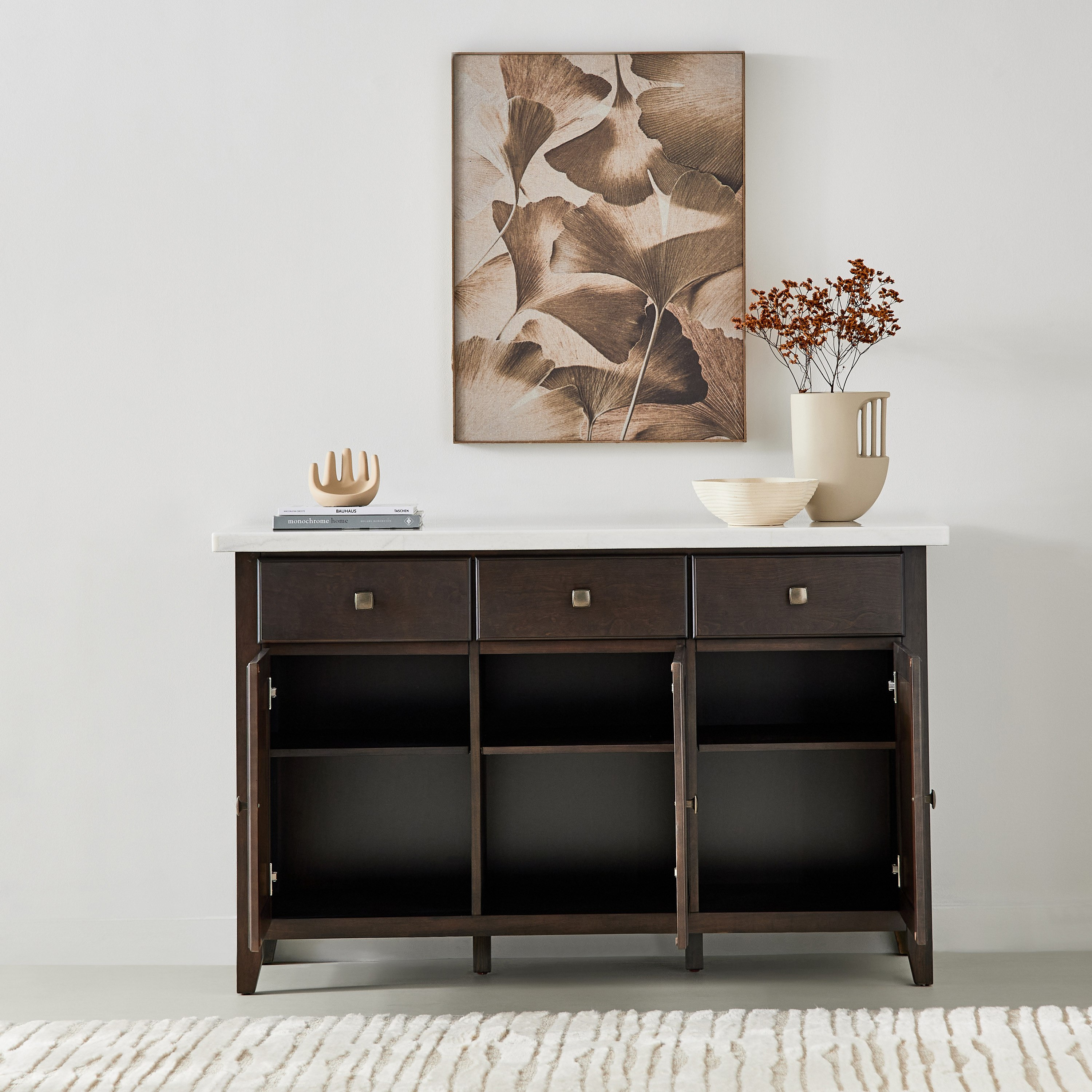 Orlando 3-Door Genuine Marble Top Sideboard with 3 Drawers-hbxfurniture-diningroom-buffetsandsideboards-image-3