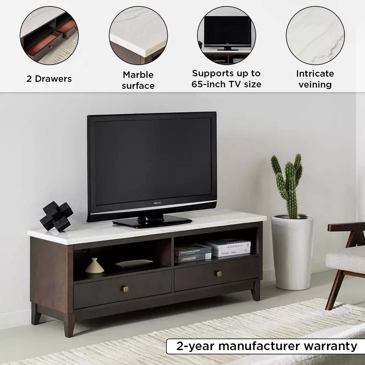 Orlando 1.6 Metre High TV Unit with Genuine Marble Top for TVs up to 70 inches-hbxlivingroom-mediaunitsandstorage-tvunits-image-11