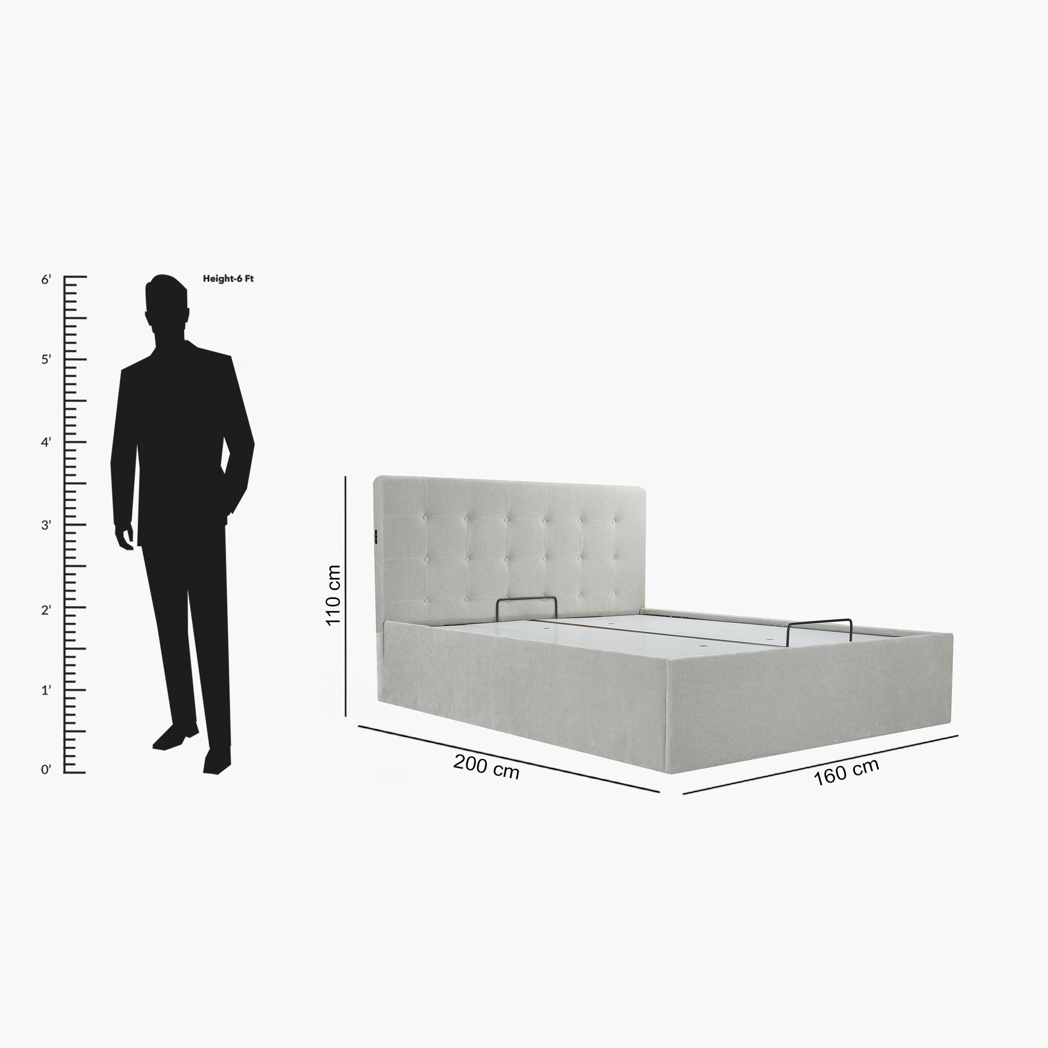 سرير كوين بمساحة تخزين هيدروليك ذكية من أورلاندو - 160x200 سم-hbxbedroom-bedsandbedsets-beds-queen-image-8