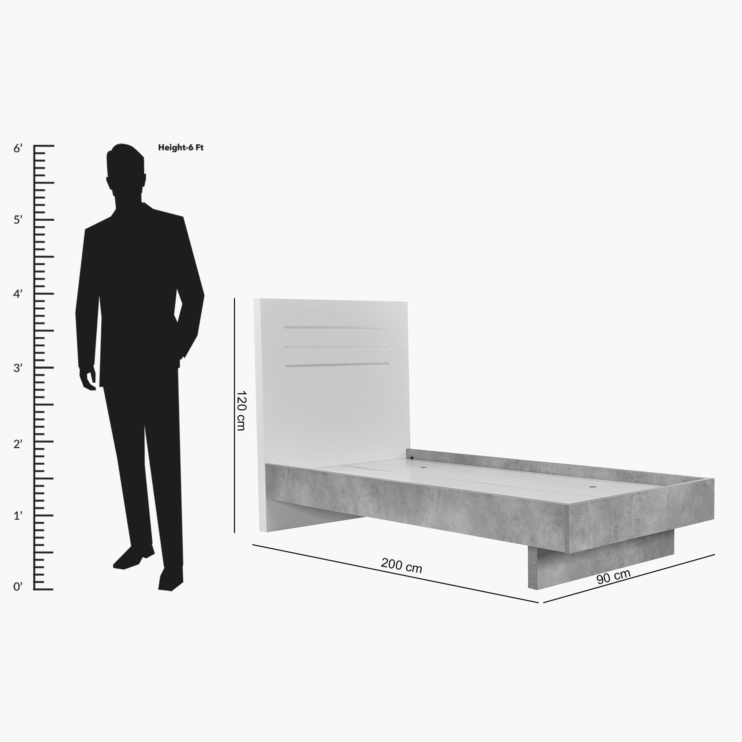 Patara Single Bed - 90x200 cm-hbxfurniture-bedsandbedsets-beds-single-image-9
