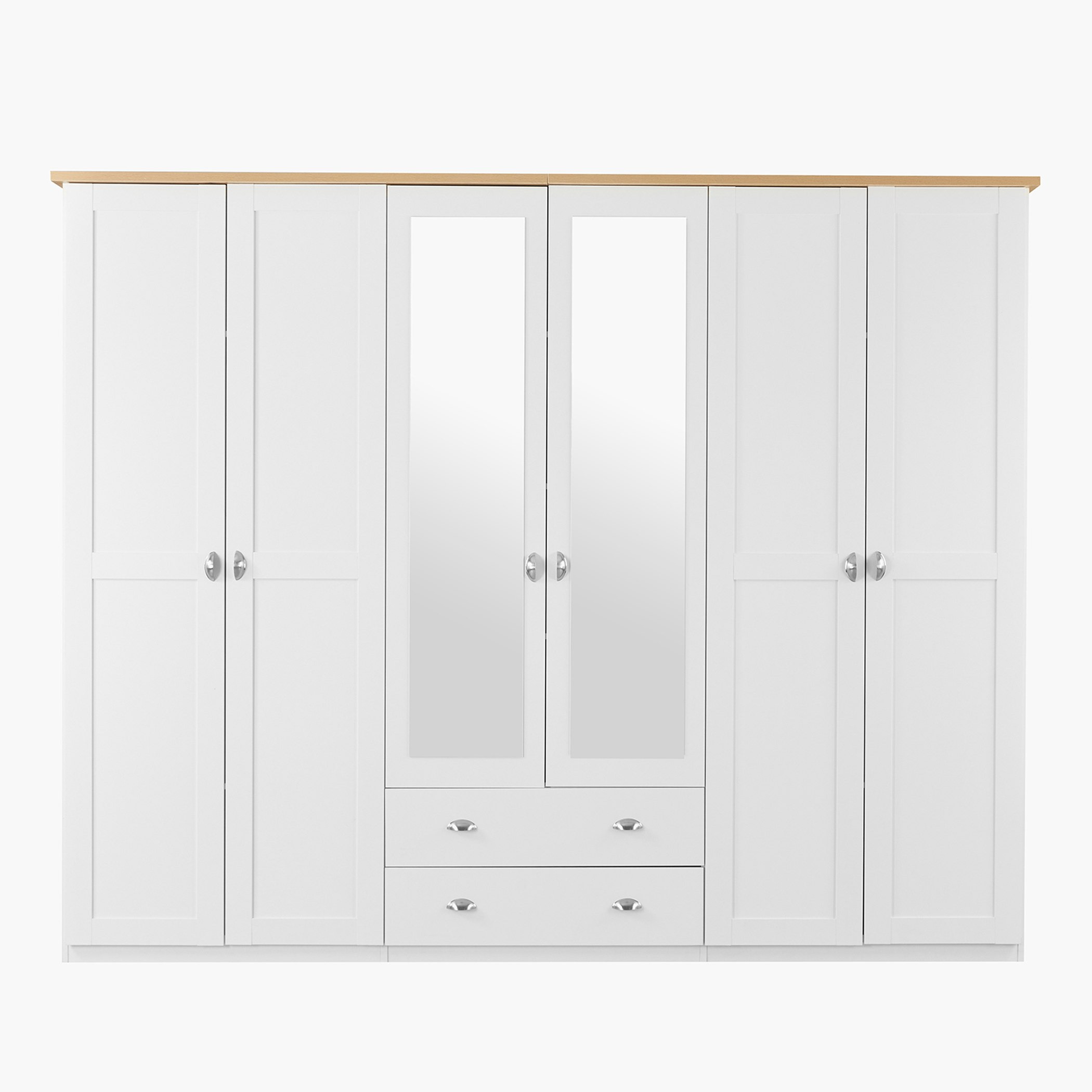 خزانة ملابس 6 أبواب ودرجين ومرآة من لوسيانا-hbxfurniture-wardrobes-image-2