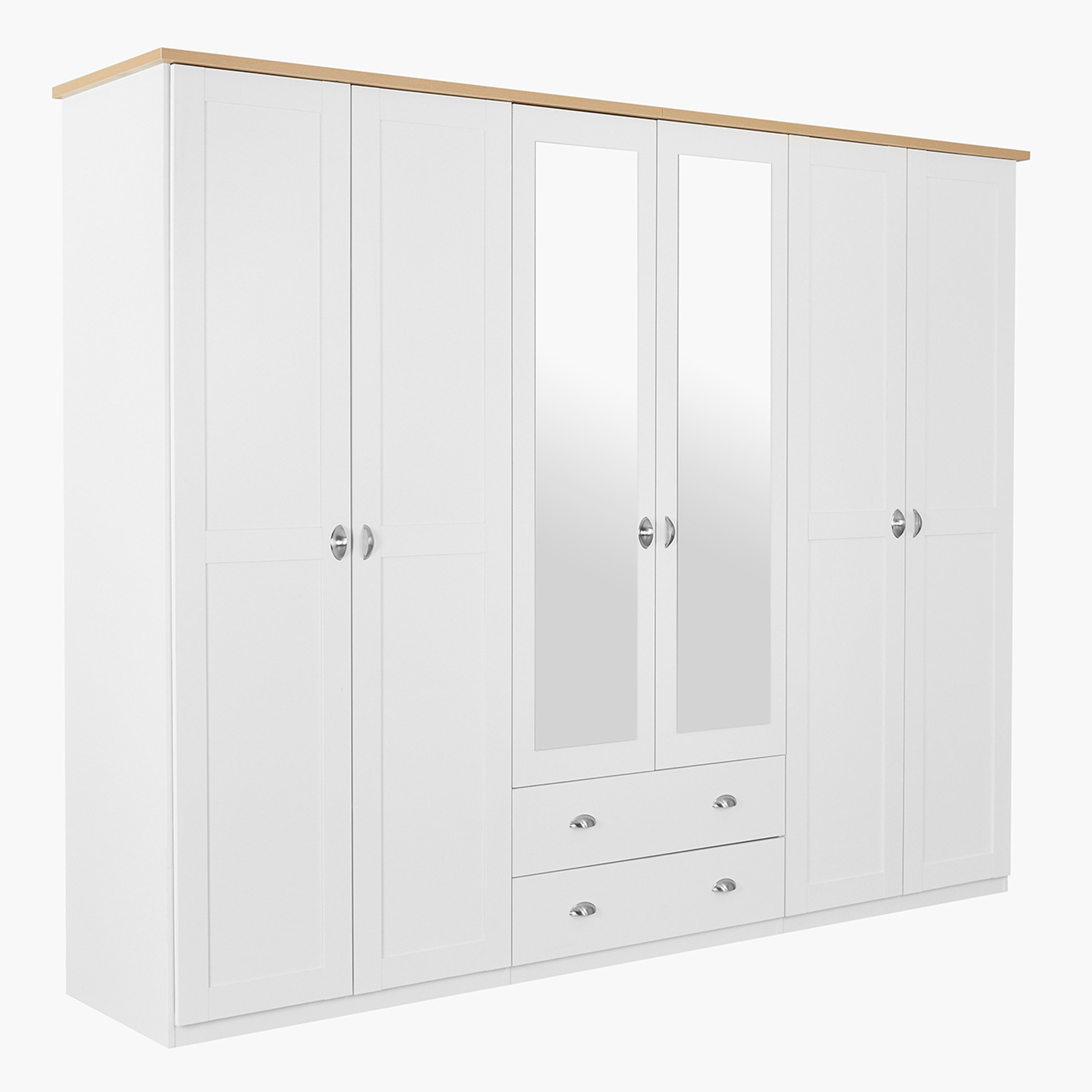 خزانة ملابس 6 أبواب ودرجين ومرآة من لوسيانا-hbxfurniture-wardrobes-image-3