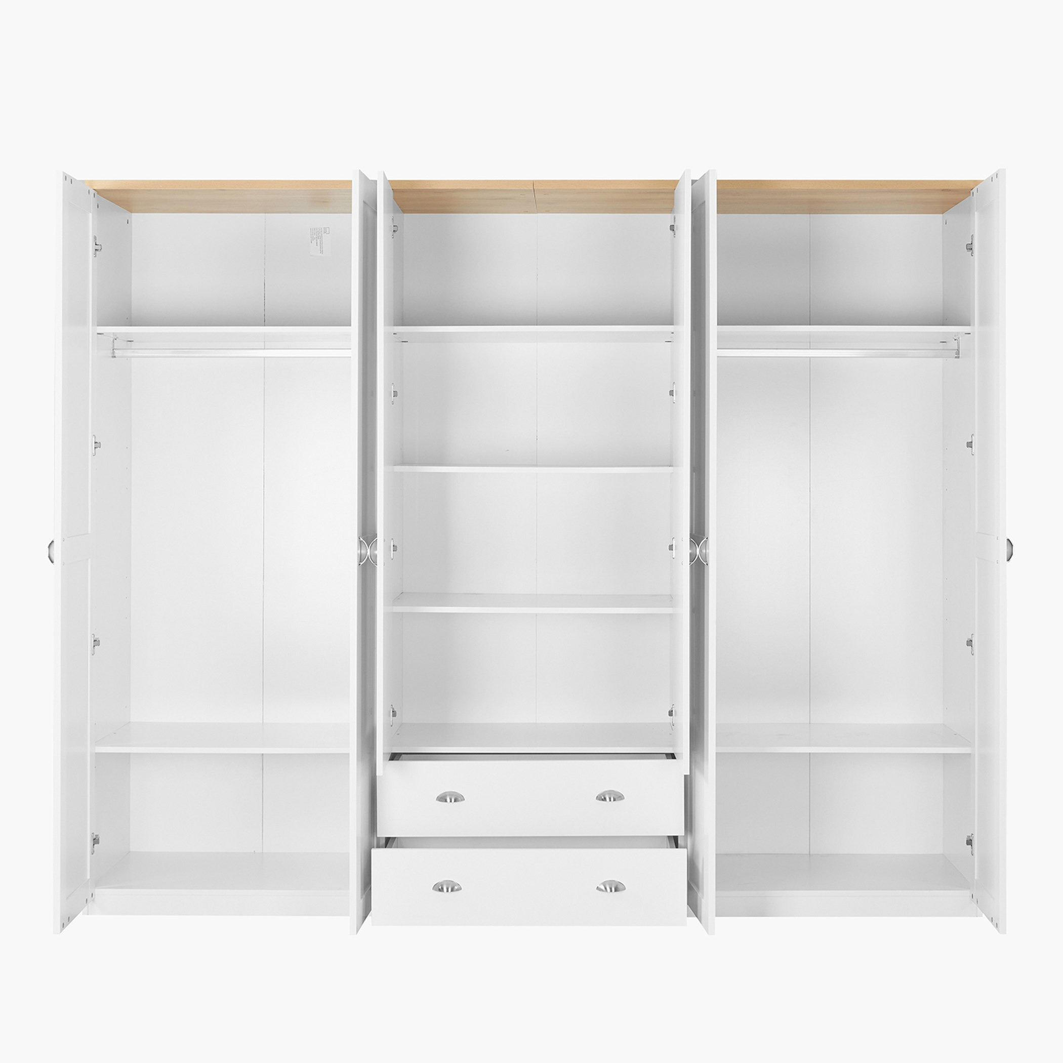 خزانة ملابس 6 أبواب ودرجين ومرآة من لوسيانا-hbxfurniture-wardrobes-image-4