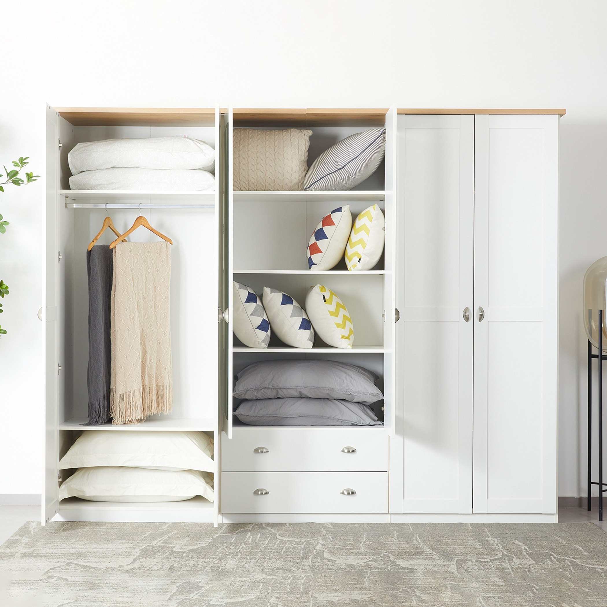 خزانة ملابس 6 أبواب ودرجين ومرآة من لوسيانا-hbxfurniture-wardrobes-image-8
