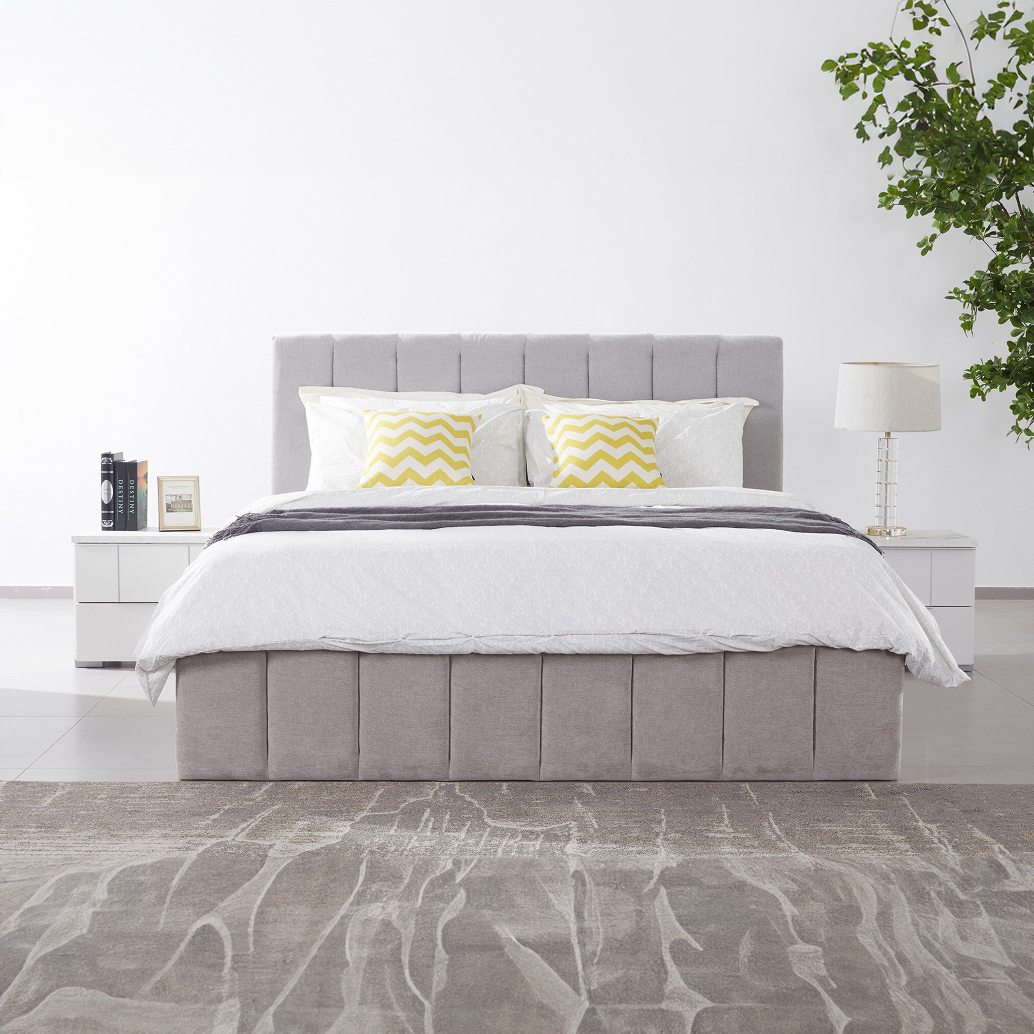 طقم غرفة نوم كينج 5 قطع بمساحة تخزين هيدروليك ذكية من أفالون - 180x200 سم-hbxbedroom-bedsandbedsets-bedroomsets-king-image-2