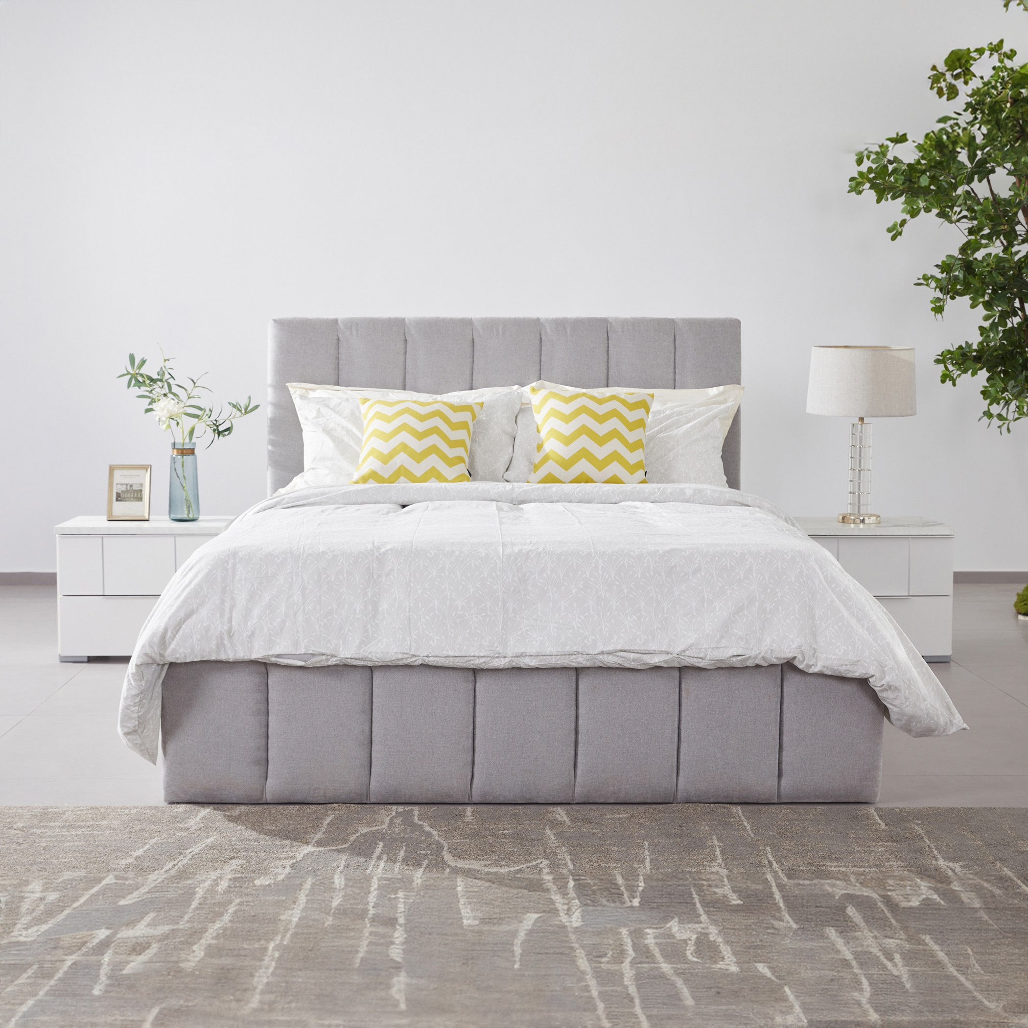سرير كوين بمساحة تخزين هيدروليك ذكية من أفالون - 160x200 سم-hbxbedroom-bedsandbedsets-beds-queen-image-1