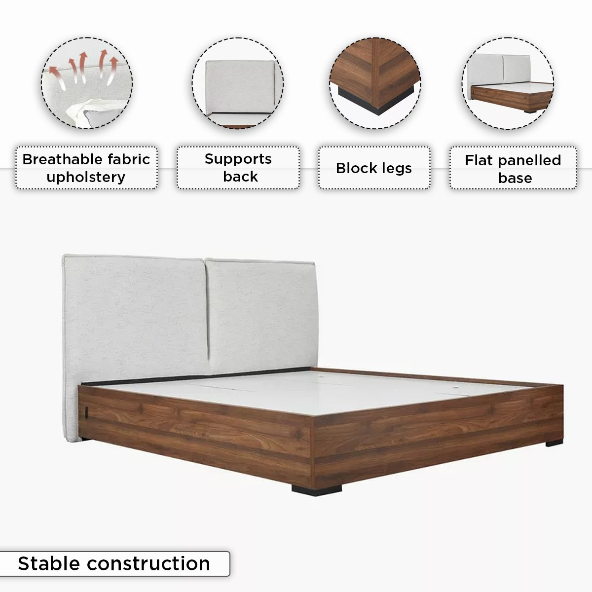 طقم غرفة نوم كينج 5 قطع سمارت من روبي - 180x200 سم-hbxbedroom-bedsandbedsets-bedroomsets-king-image-5