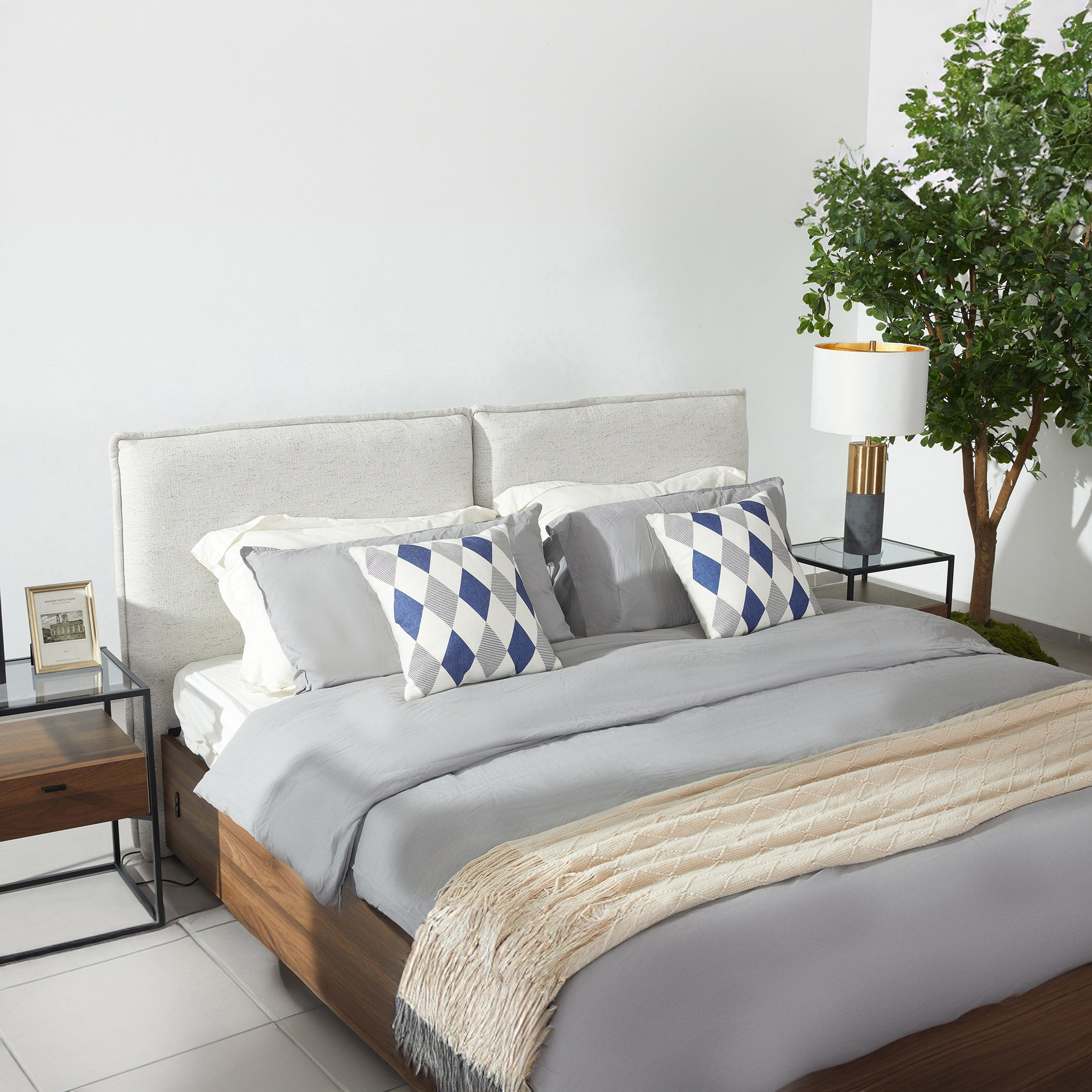 طقم غرفة نوم كينج 5 قطع سمارت من روبي - 180x200 سم-hbxbedroom-bedsandbedsets-bedroomsets-king-image-10