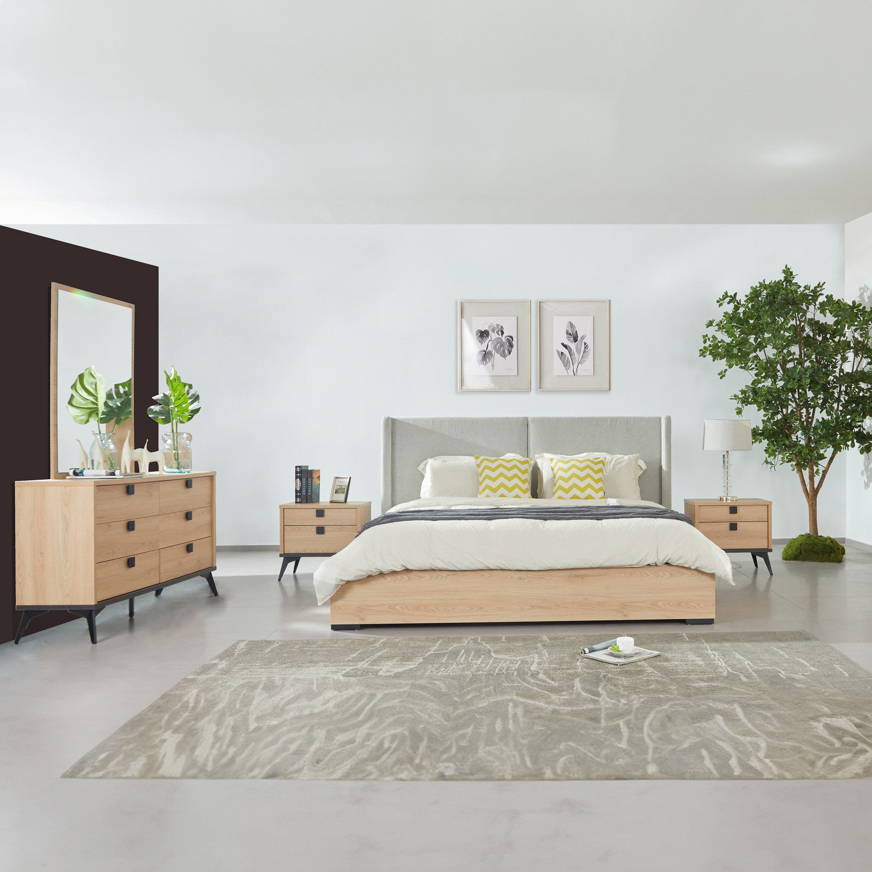 طقم غرفة نوم سوبر كينج 5 قطع من لوكا- 200x200 سم-hbxbedroom-bedsandbedsets-bedroomsets-superking-image-1