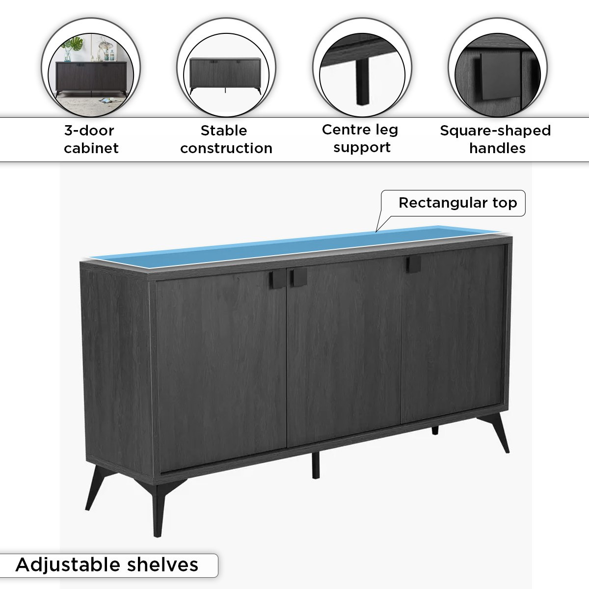 Luxembourg 3-Door Sideboard-hbxfurniture-diningroom-buffetsandsideboards-image-5