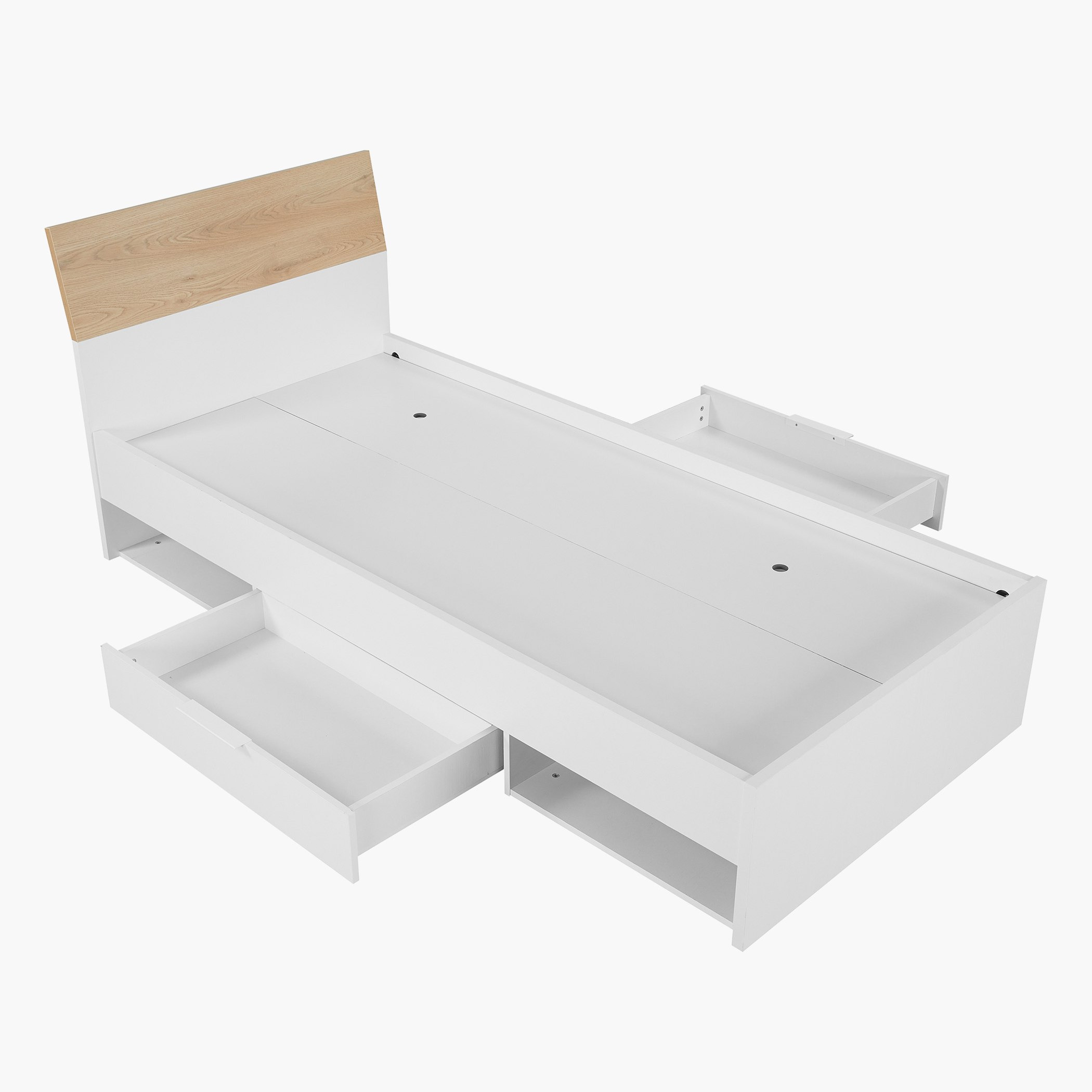Milan Single Bed with Drawers - 90x200 cm-hbxfurniture-bedsandbedsets-beds-single-image-4