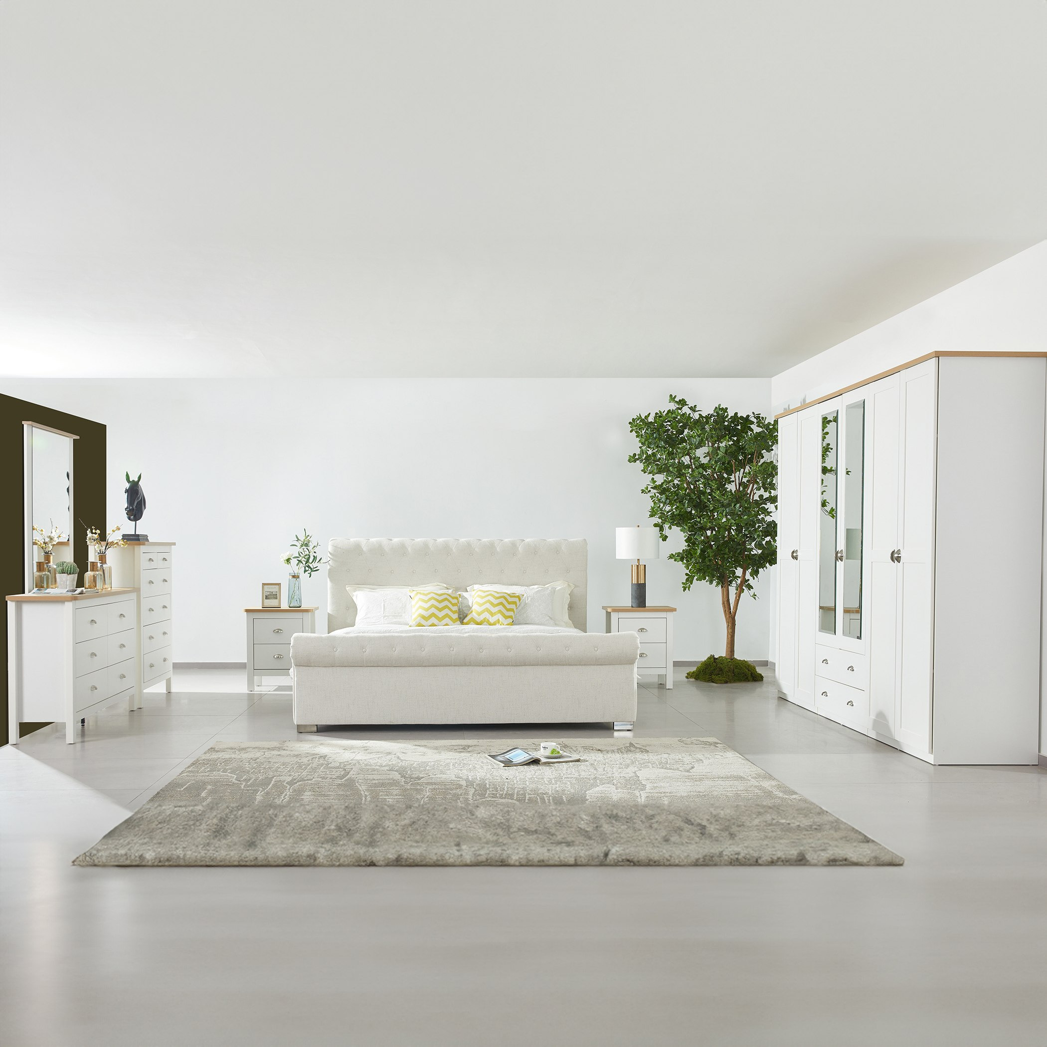 طقم غرفة نوم سوبر كينج 5 قطع من لوسيانا - 200x200 سم-hbxbedroom-bedsandbedsets-bedroomsets-superking-image-1