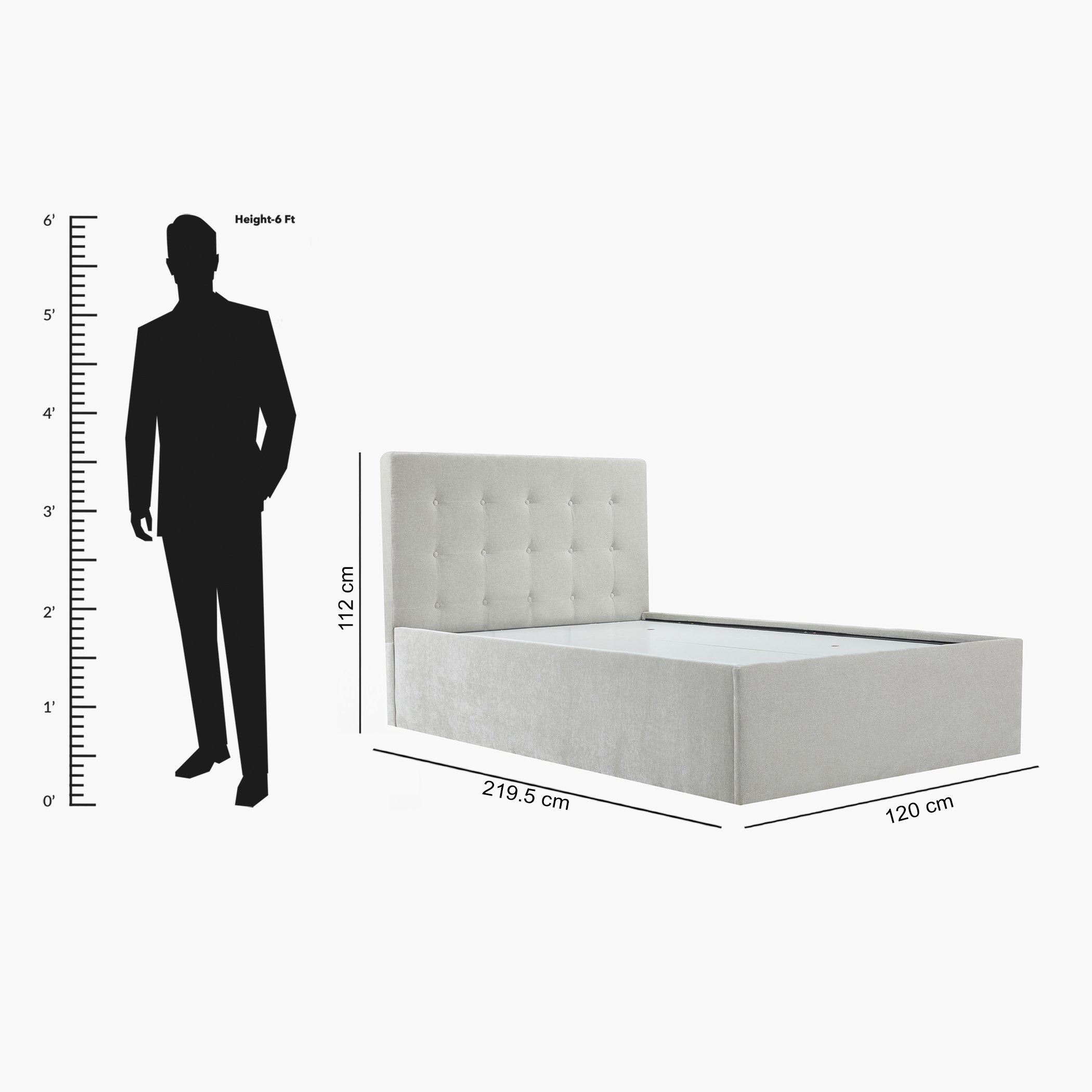 سرير مزدوج منجد من أورلاندو - 120x200 سم-hbxbedroom-bedsandbedsets-upholsteredbeds-twin-image-8
