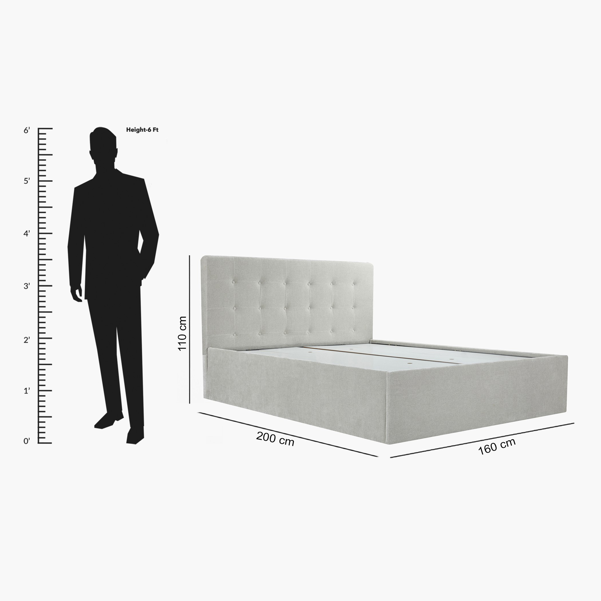 Orlando Upholstered Queen Bed - 160x200 cm-hbxbedroom-bedsandbedsets-beds-queen-image-5