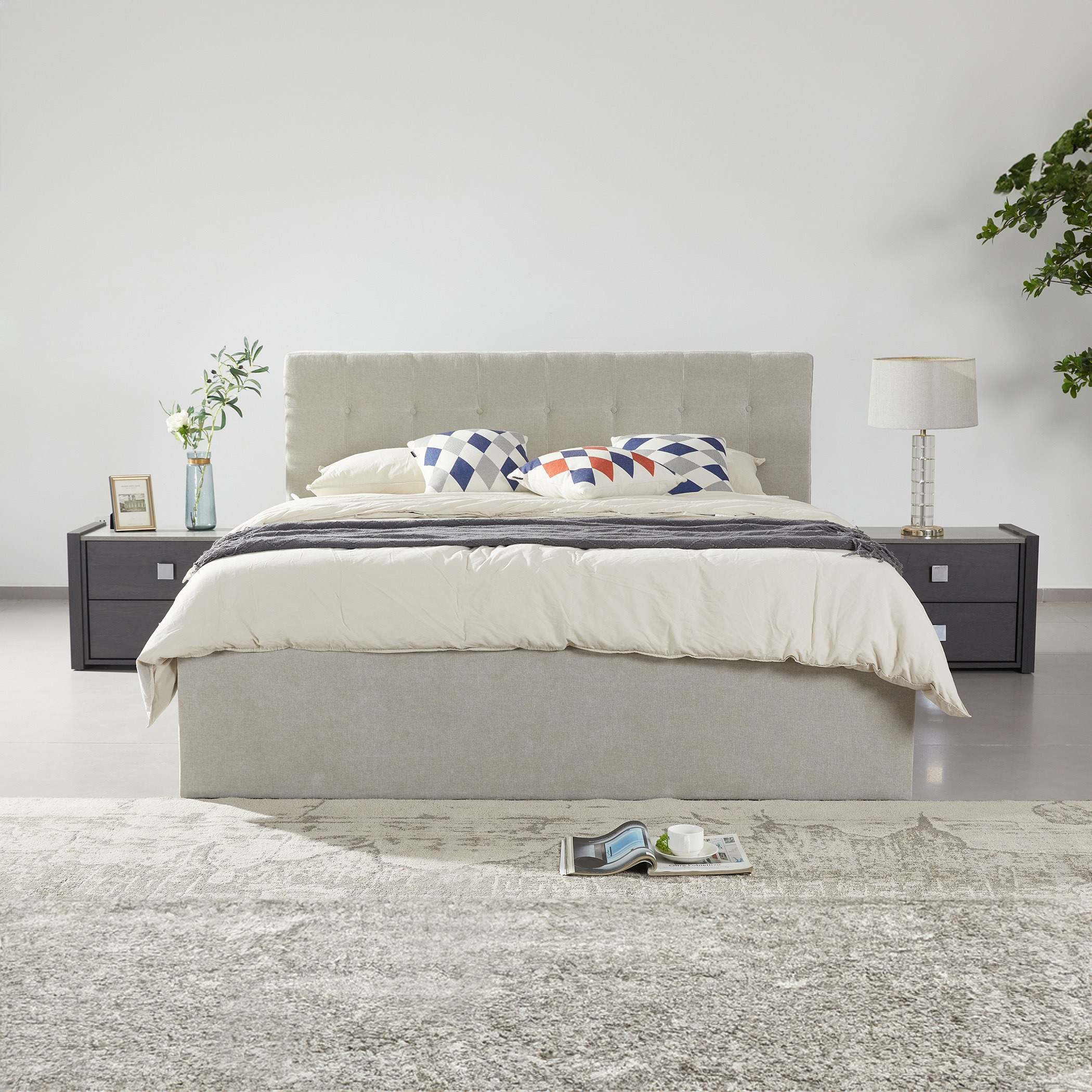 سرير كينج منجد من أورلاندو - 180x200 سم-hbxfurniture-bedsandbedsets-beds-king-image-1
