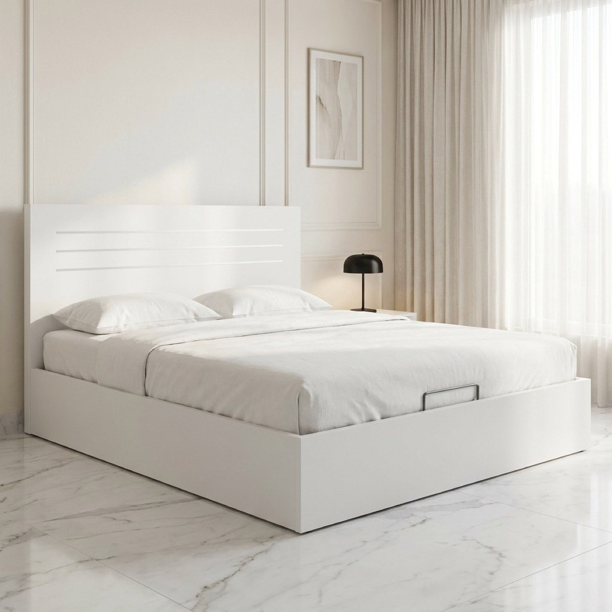 Patara NXT Queen Hydraulic Storage Bed - 150x200 cm-hbxbedroom-bedsandbedsets-beds-queen-image-1