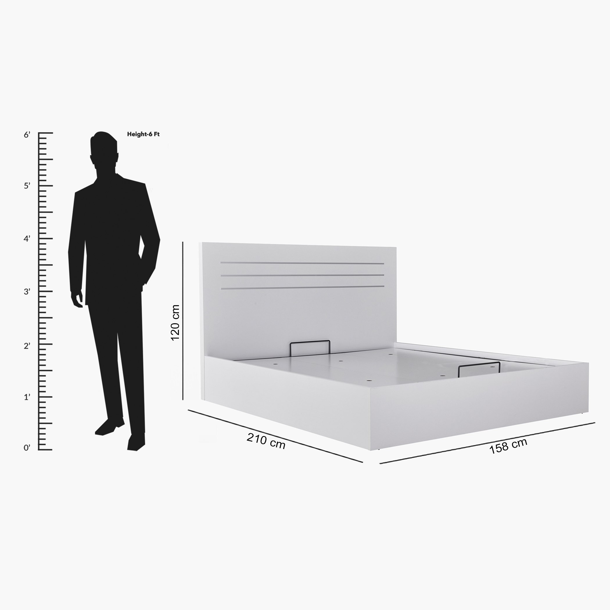 Patara NXT Queen Hydraulic Storage Bed - 150x200 cm-hbxbedroom-bedsandbedsets-beds-queen-image-8