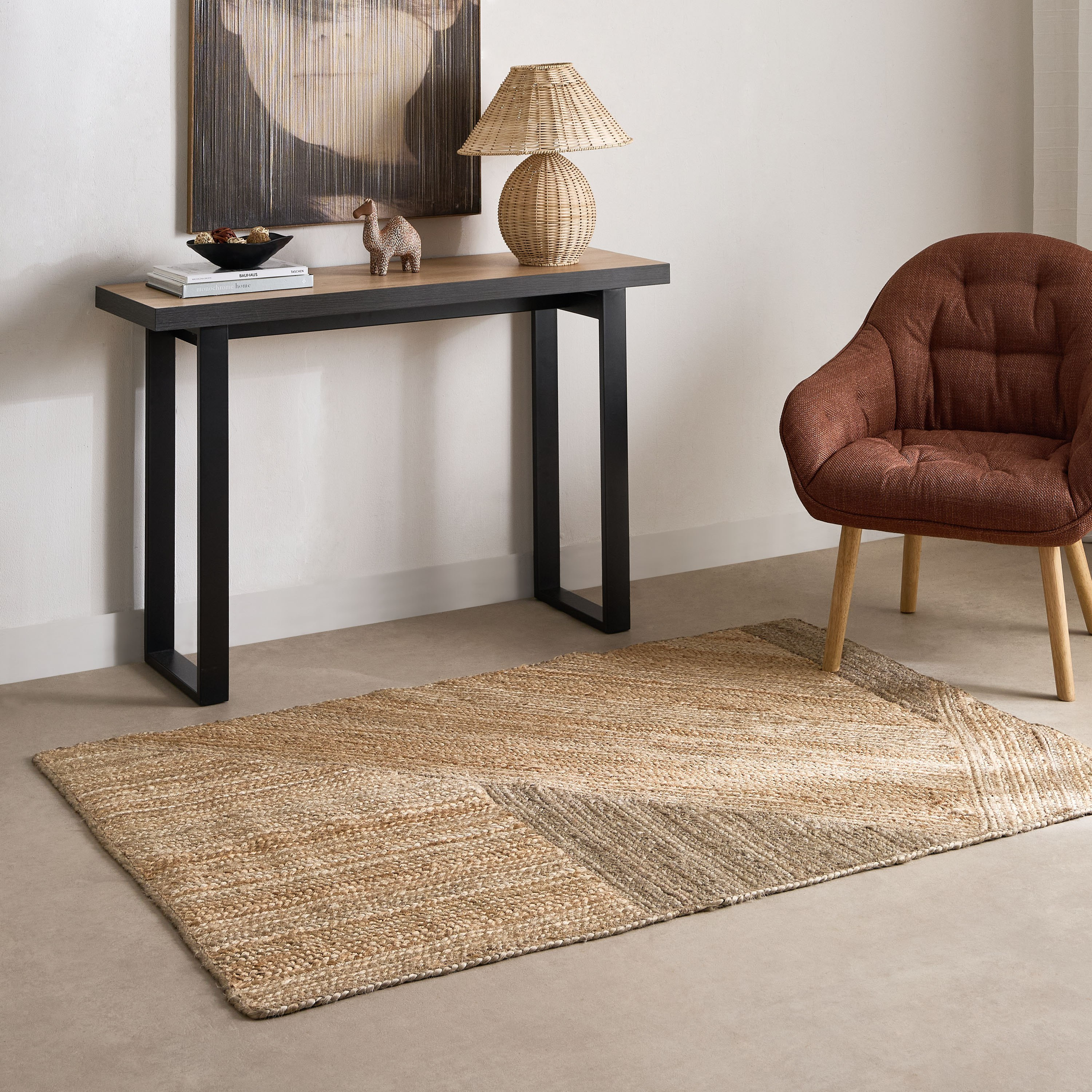 سجادة مصنوعة يدويًا من القطن والجوت من أفيسي - 120x170 سم-hbxdecorandfurnishings-floorcoverings-rugs-image-5
