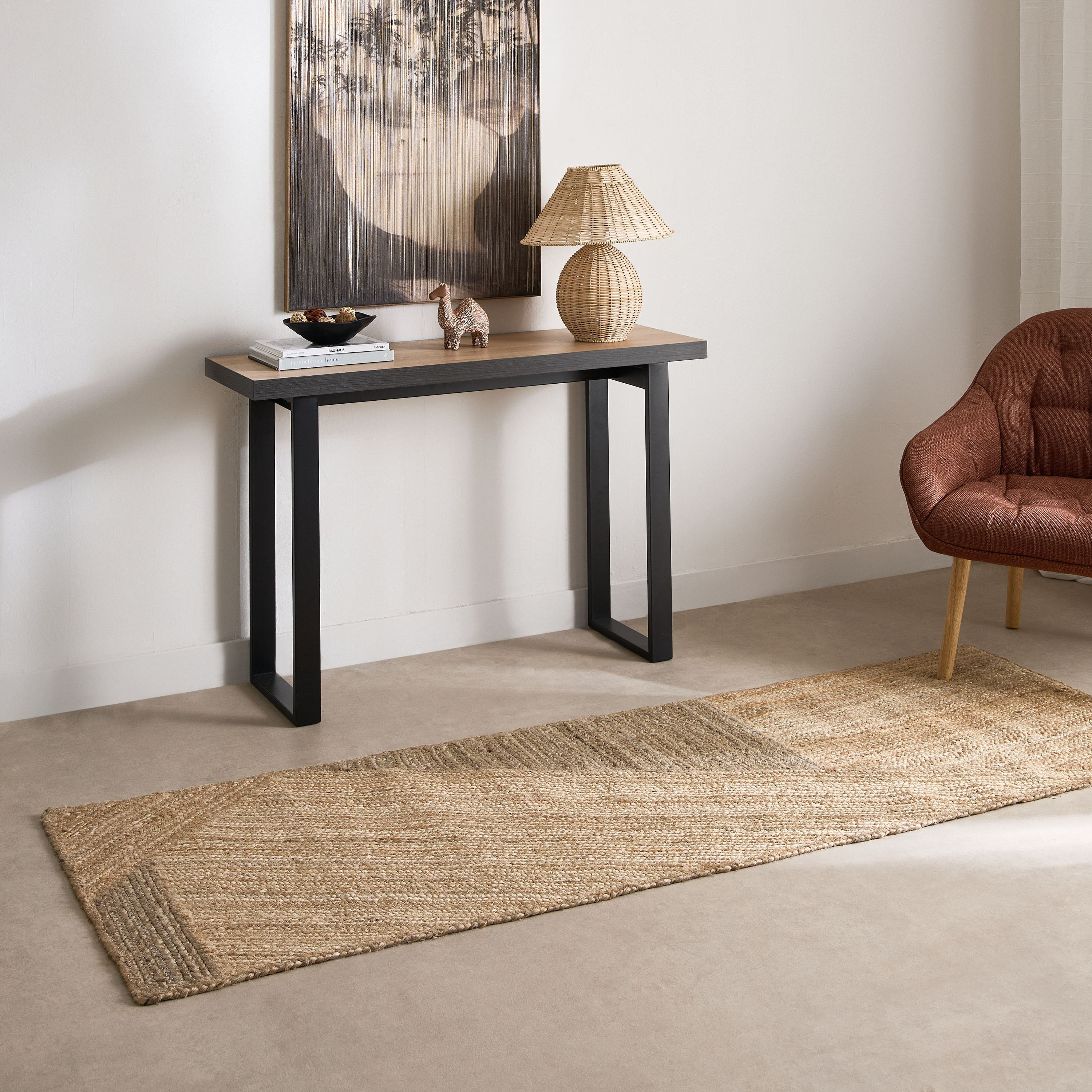 سجادة مصنوعة يدويًا من القطن والجوت من أفيسي - 80x230 سم-hbxdecorandfurnishings-floorcoverings-rugs-image-5