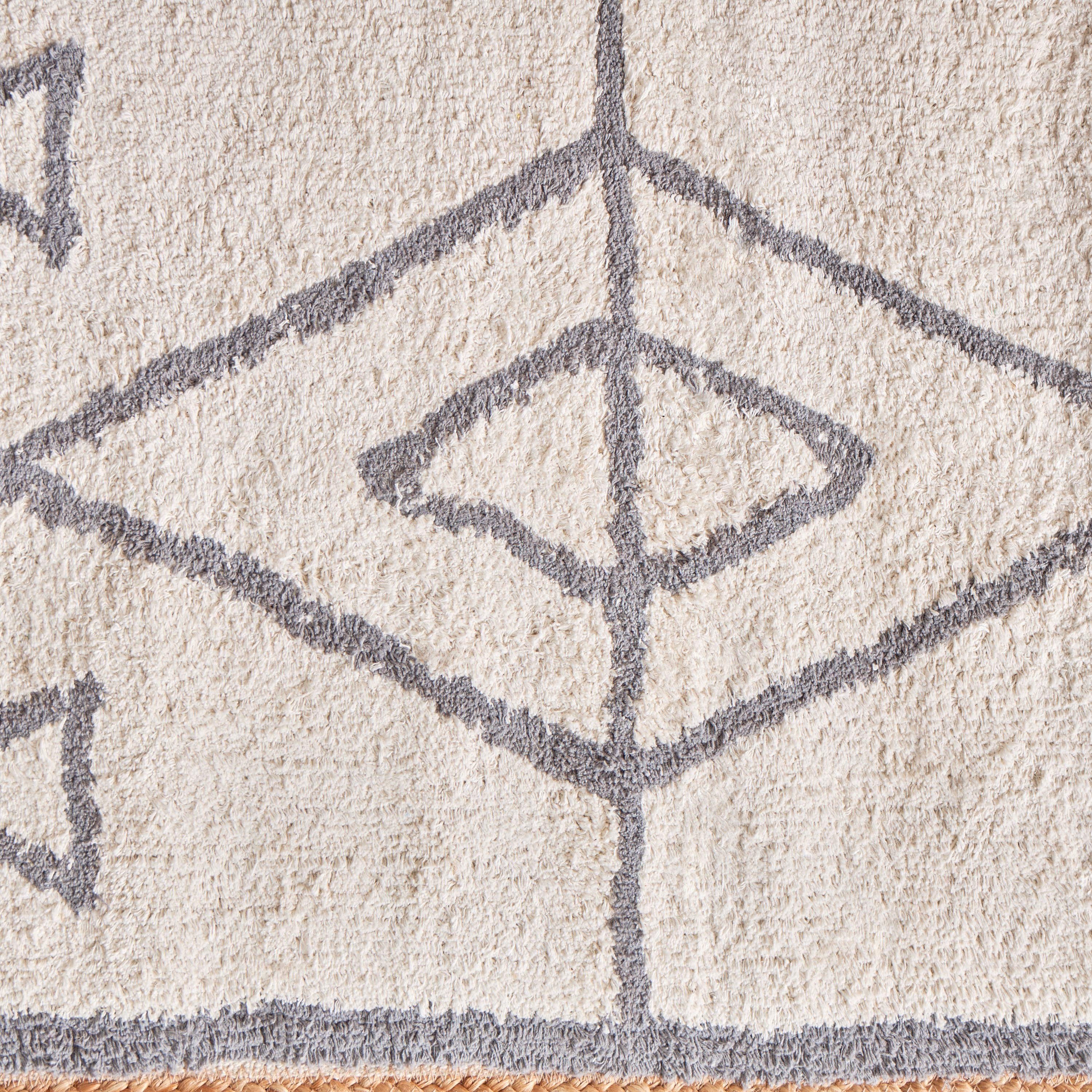 سجادة جوت مصنوعة يدويًا زهرة - 80x150 سم-hbxdecorandfurnishings-floorcoverings-rugs-image-3