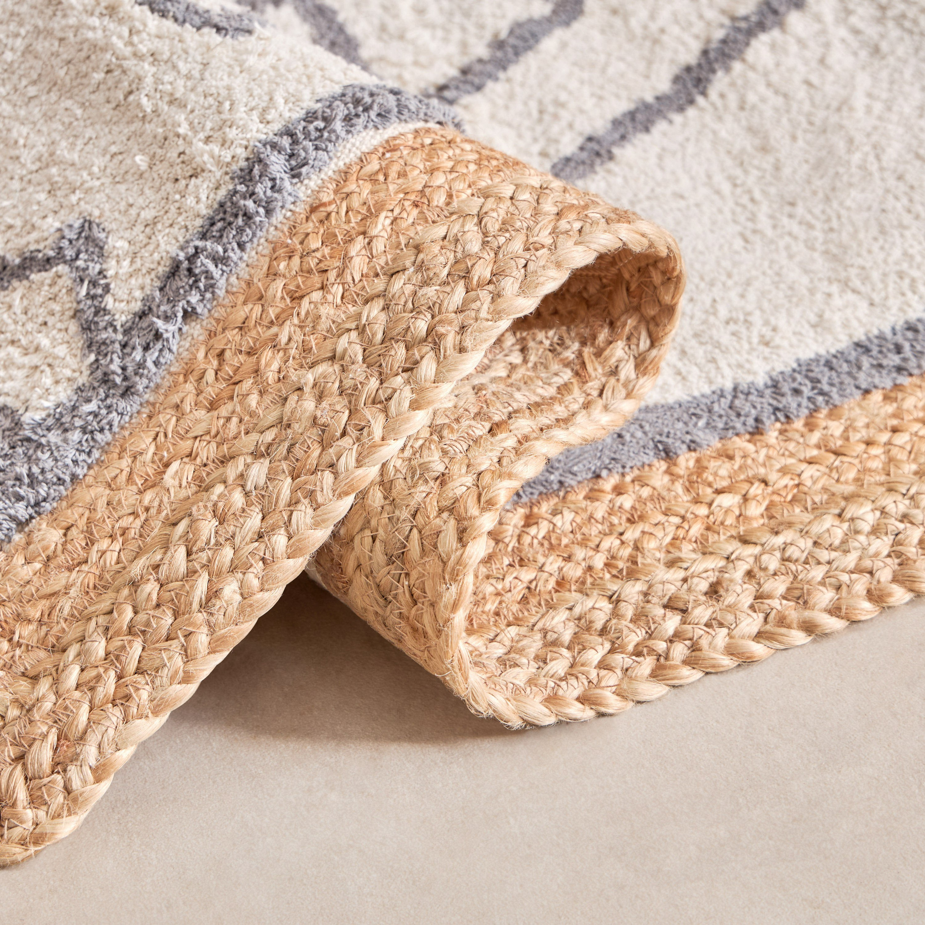 سجادة جوت مصنوعة يدويًا زهرة - 80x150 سم-hbxdecorandfurnishings-floorcoverings-rugs-image-4