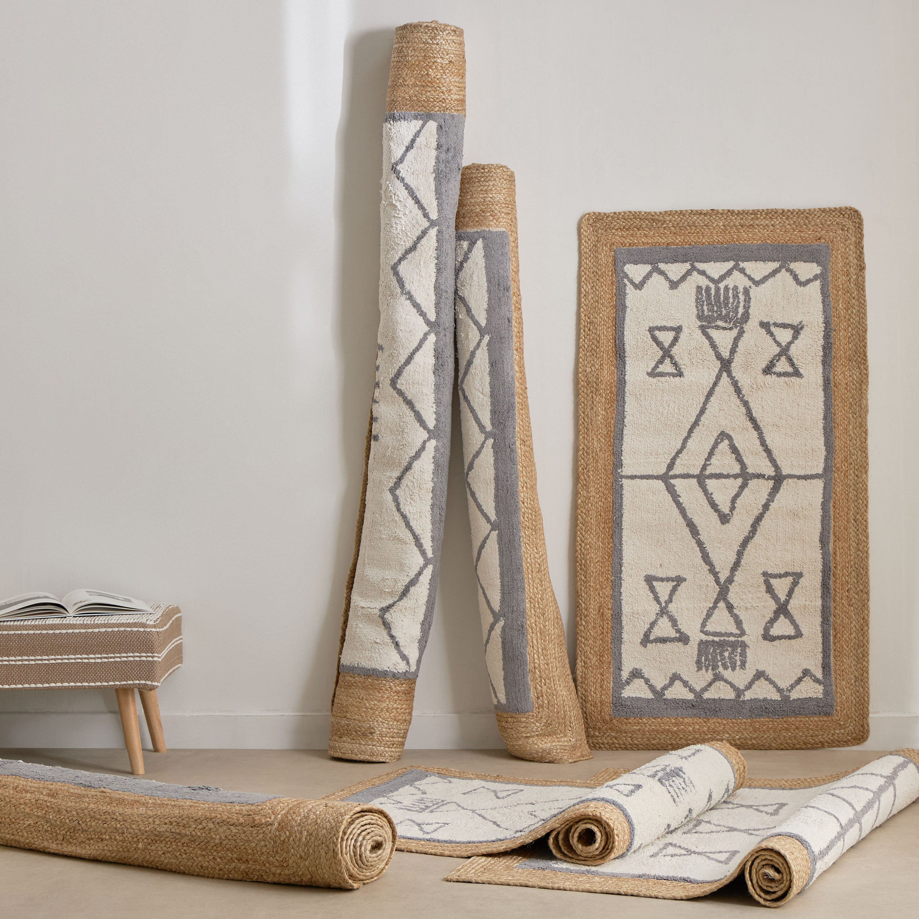 سجادة جوت مصنوعة يدويًا كبيرة جدا من زهرة - 240x350×300 سم-hbxdecorandfurnishings-floorcoverings-rugs-image-6