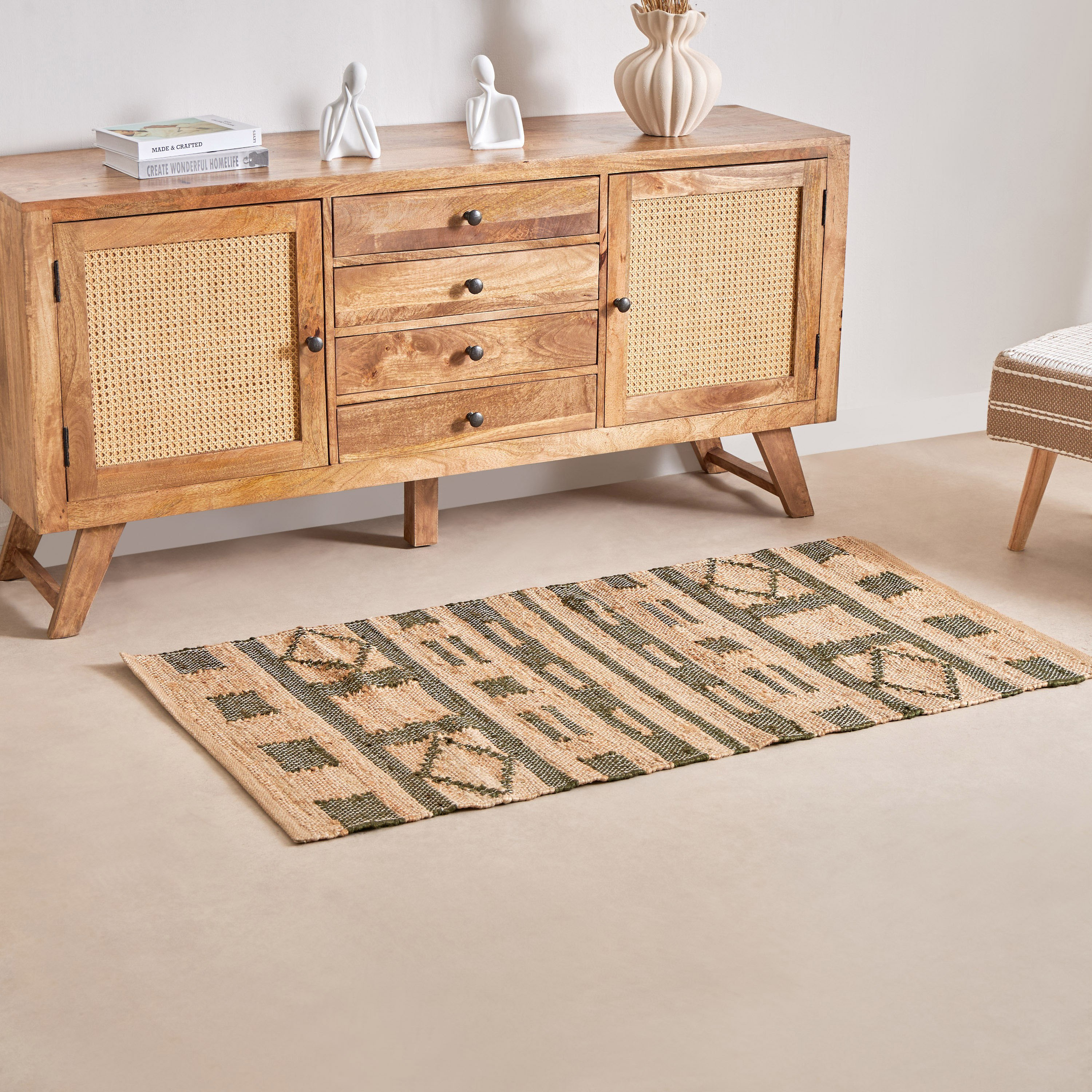 Inavi Handmade Jute Rug - 80x150 cm-hbxdecorandfurnishings-floorcoverings-rugs-image-1
